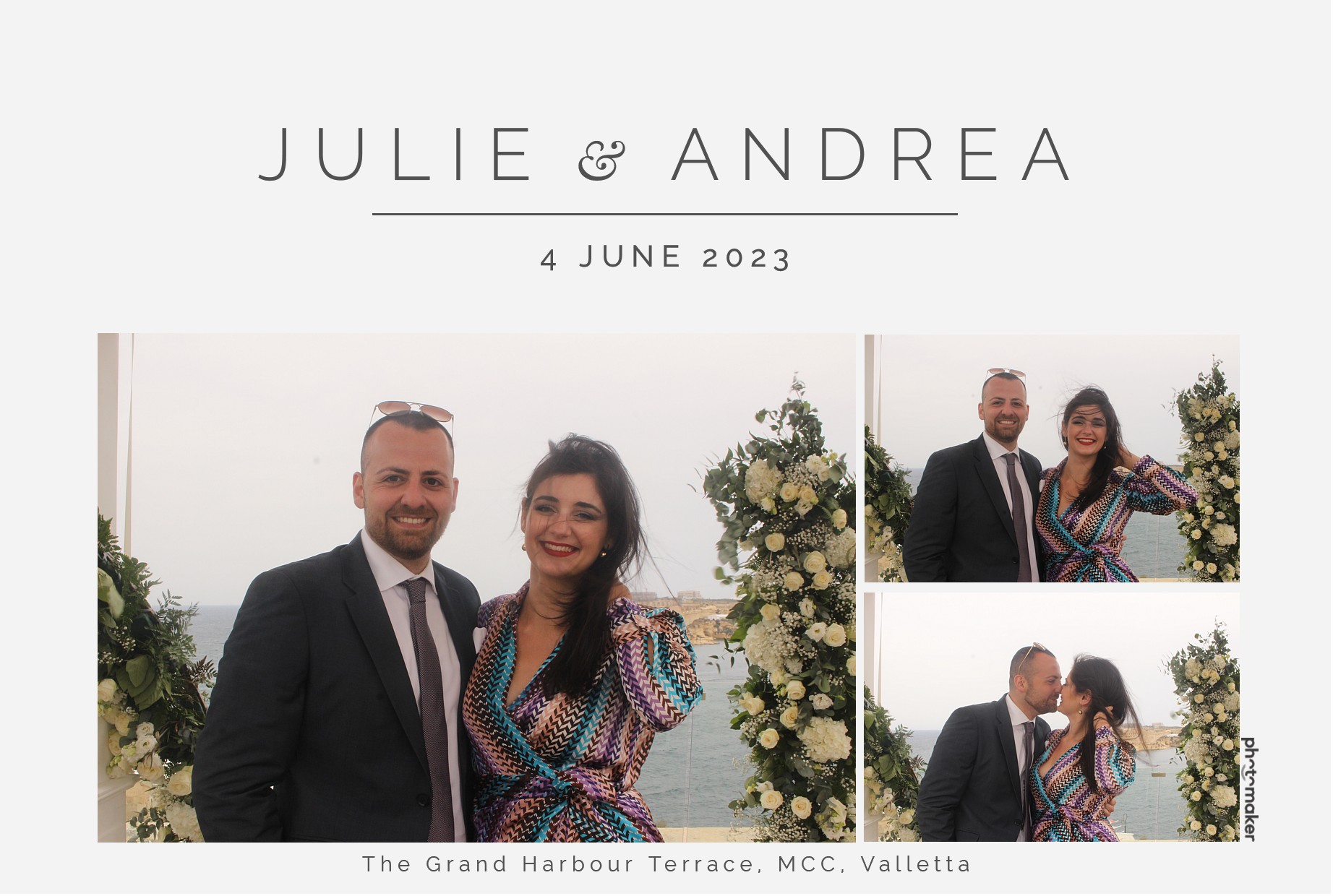 Julie & Andrea's Wedding | View more photos from the event at gallery.photomakerphotobooth.com.mt/u/PhotomakerMalta/Julie-Andreas-Wedding
