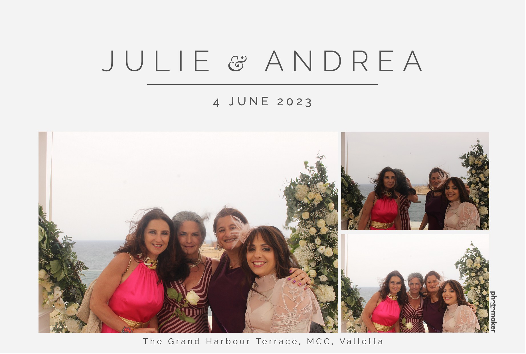 Julie & Andrea's Wedding | View more photos from the event at gallery.photomakerphotobooth.com.mt/u/PhotomakerMalta/Julie-Andreas-Wedding