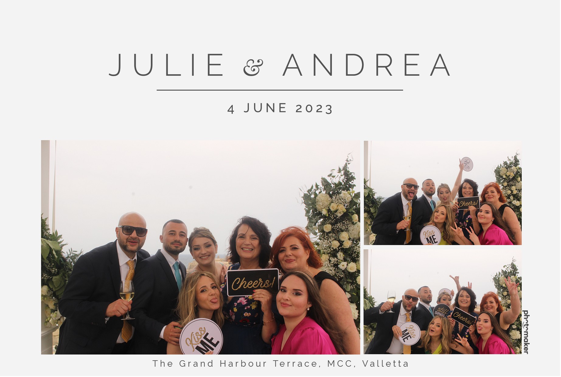 Julie & Andrea's Wedding | View more photos from the event at gallery.photomakerphotobooth.com.mt/u/PhotomakerMalta/Julie-Andreas-Wedding
