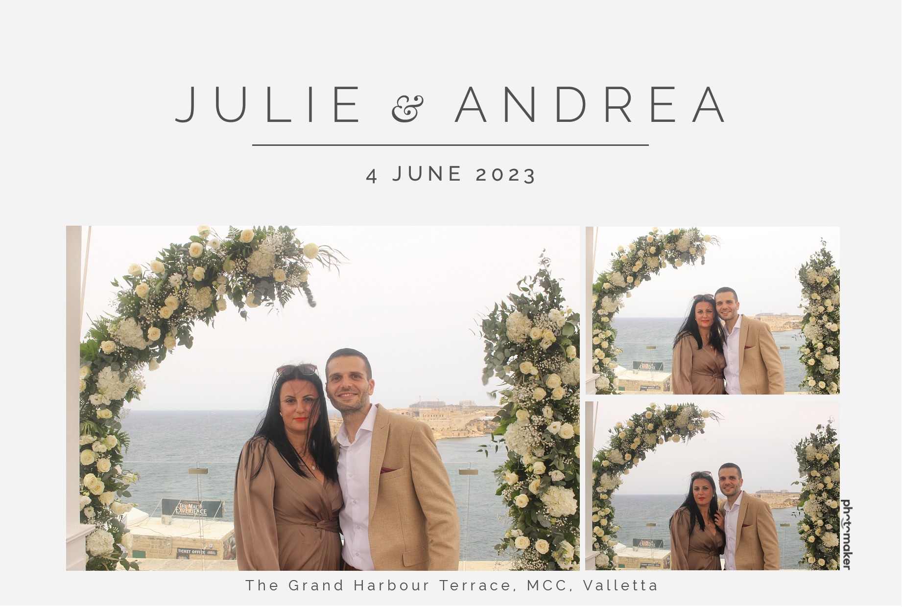 Julie & Andrea's Wedding | View more photos from the event at gallery.photomakerphotobooth.com.mt/u/PhotomakerMalta/Julie-Andreas-Wedding