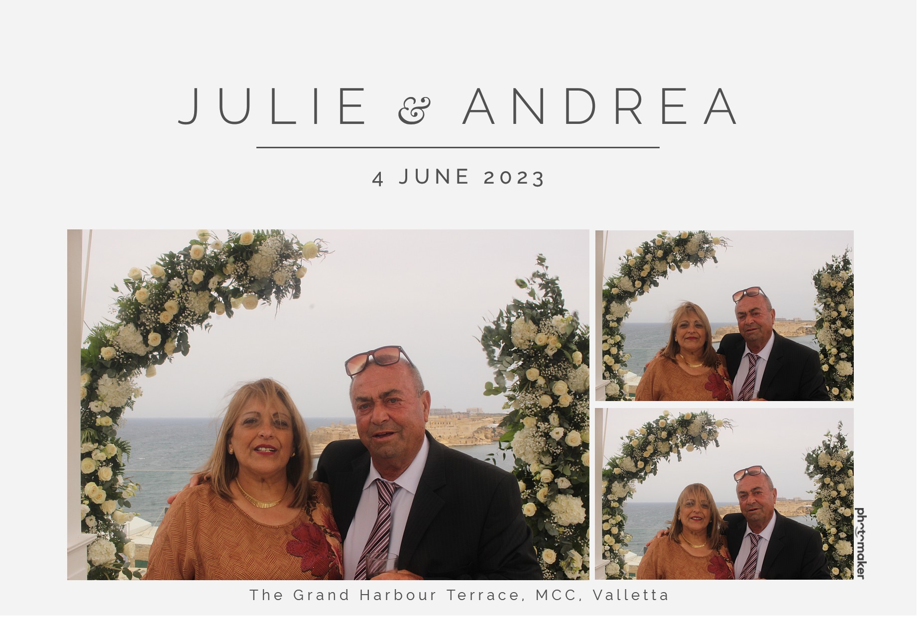 Julie & Andrea's Wedding | View more photos from the event at gallery.photomakerphotobooth.com.mt/u/PhotomakerMalta/Julie-Andreas-Wedding