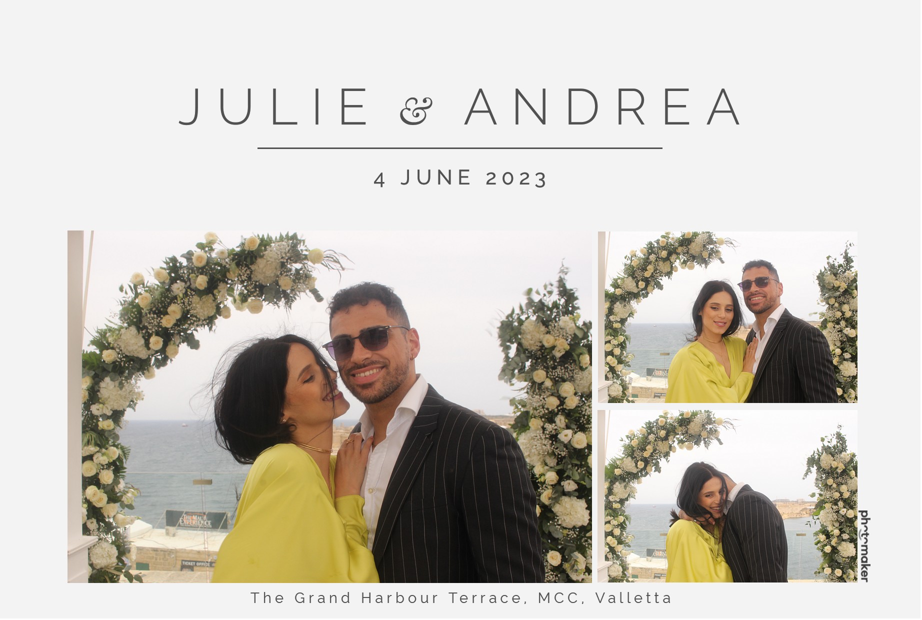 Julie & Andrea's Wedding | View more photos from the event at gallery.photomakerphotobooth.com.mt/u/PhotomakerMalta/Julie-Andreas-Wedding