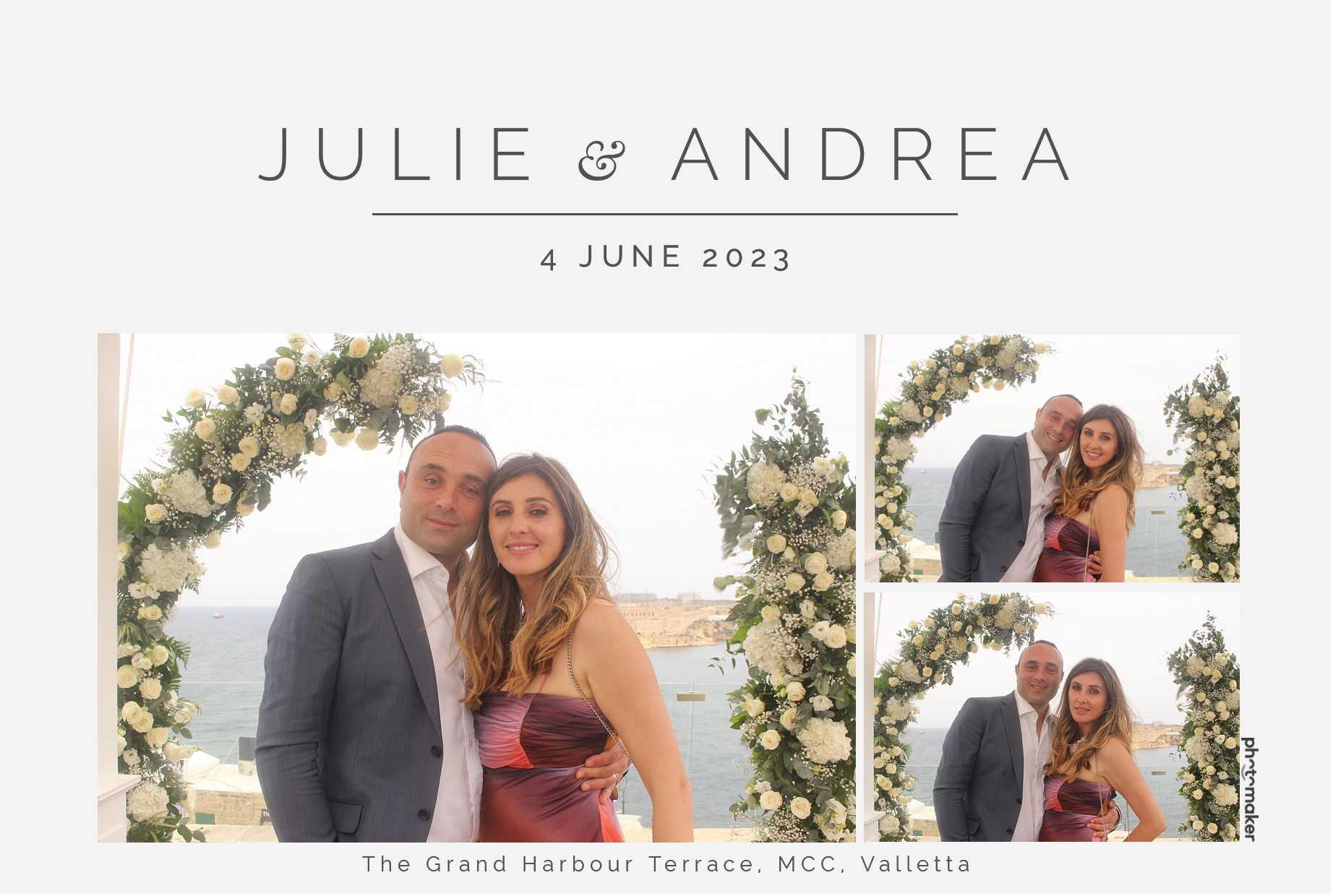 Julie & Andrea's Wedding | View more photos from the event at gallery.photomakerphotobooth.com.mt/u/PhotomakerMalta/Julie-Andreas-Wedding