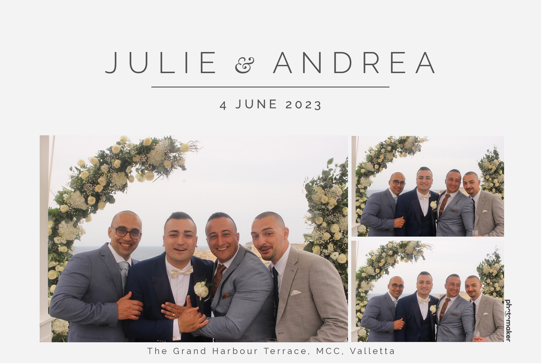 Julie & Andrea's Wedding | View more photos from the event at gallery.photomakerphotobooth.com.mt/u/PhotomakerMalta/Julie-Andreas-Wedding