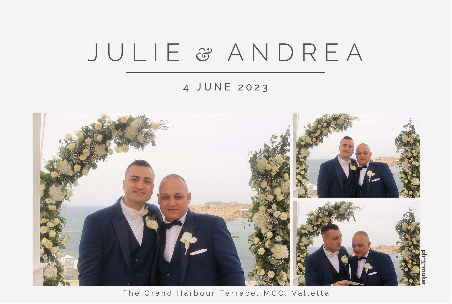 Julie & Andrea's Wedding | View more photos from the event at gallery.photomakerphotobooth.com.mt/u/PhotomakerMalta/Julie-Andreas-Wedding