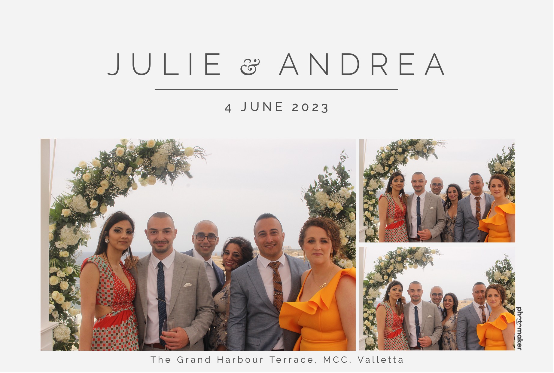 Julie & Andrea's Wedding | View more photos from the event at gallery.photomakerphotobooth.com.mt/u/PhotomakerMalta/Julie-Andreas-Wedding