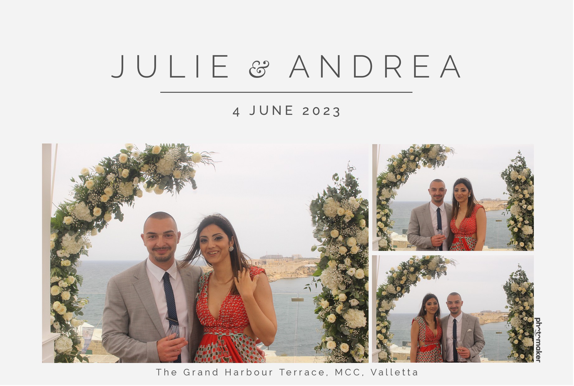 Julie & Andrea's Wedding | View more photos from the event at gallery.photomakerphotobooth.com.mt/u/PhotomakerMalta/Julie-Andreas-Wedding