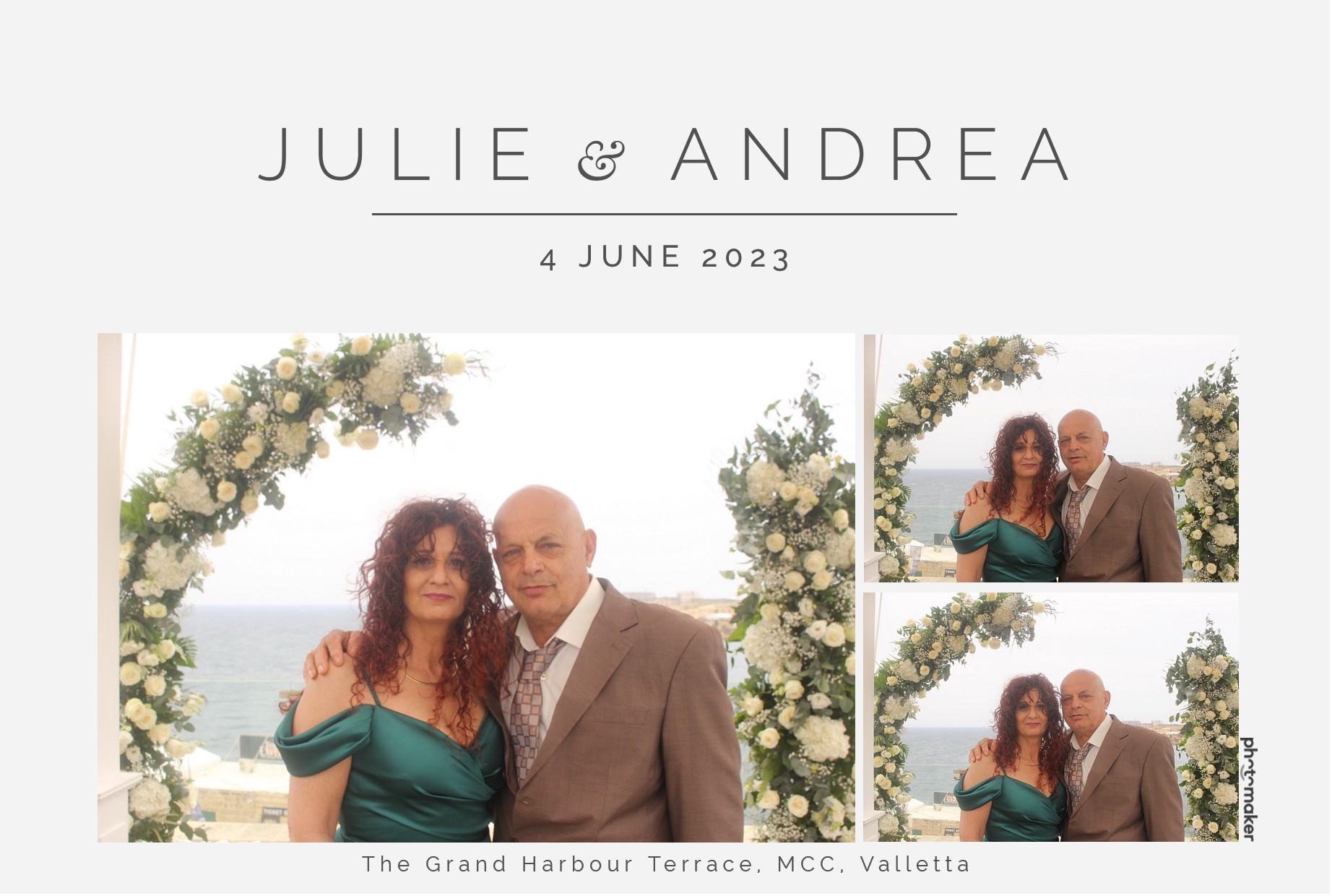 Julie & Andrea's Wedding | View more photos from the event at gallery.photomakerphotobooth.com.mt/u/PhotomakerMalta/Julie-Andreas-Wedding