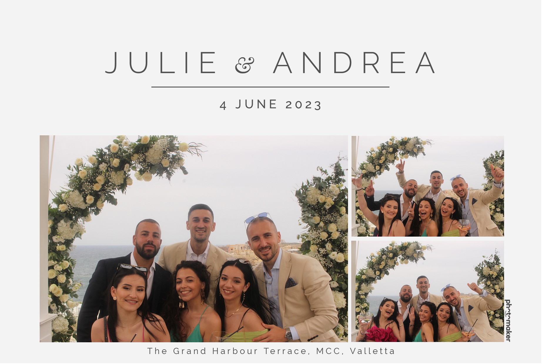 Julie & Andrea's Wedding | View more photos from the event at gallery.photomakerphotobooth.com.mt/u/PhotomakerMalta/Julie-Andreas-Wedding