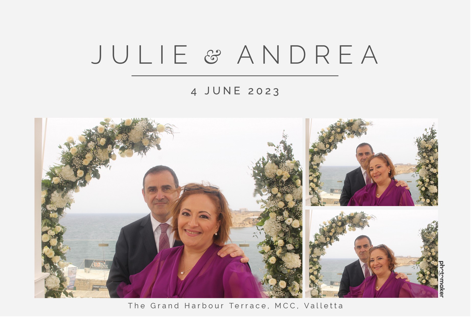 Julie & Andrea's Wedding | View more photos from the event at gallery.photomakerphotobooth.com.mt/u/PhotomakerMalta/Julie-Andreas-Wedding