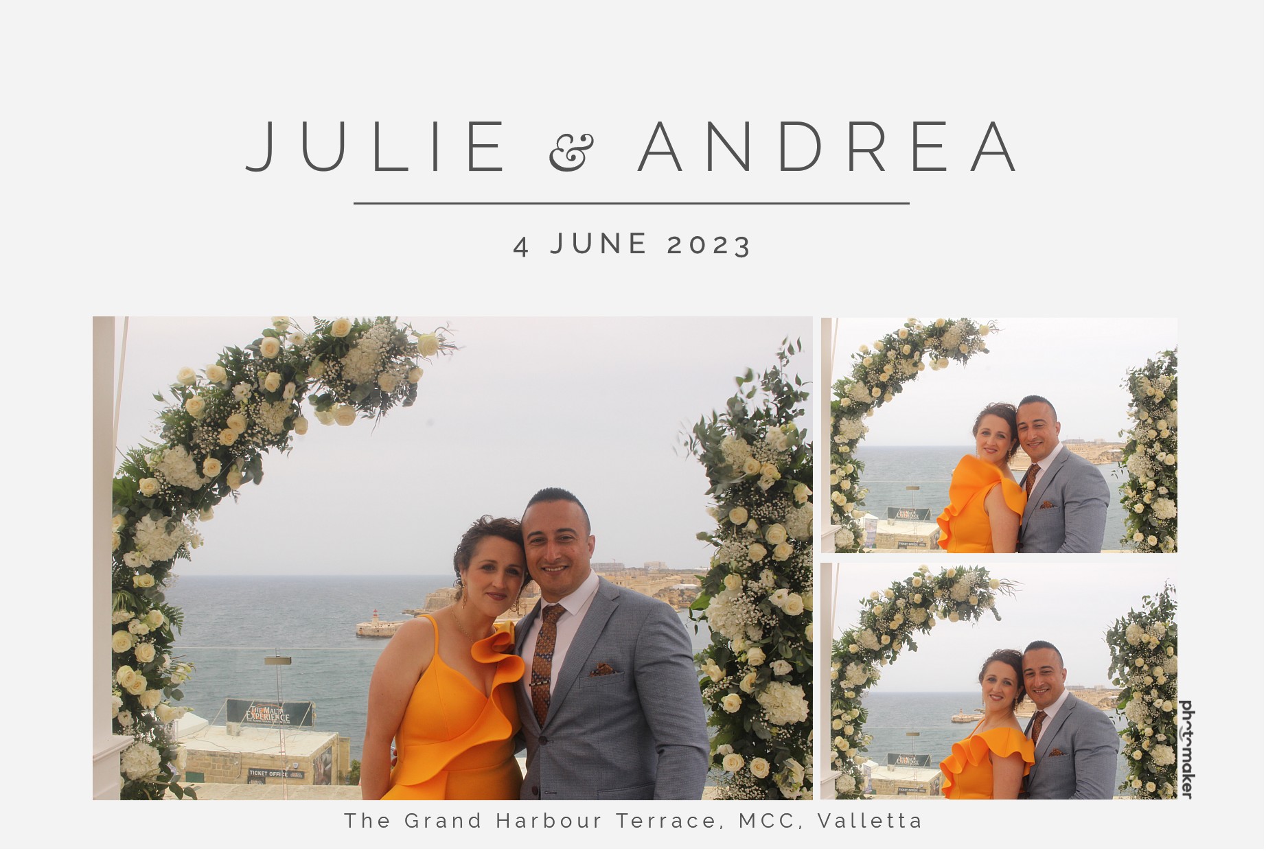 Julie & Andrea's Wedding | View more photos from the event at gallery.photomakerphotobooth.com.mt/u/PhotomakerMalta/Julie-Andreas-Wedding