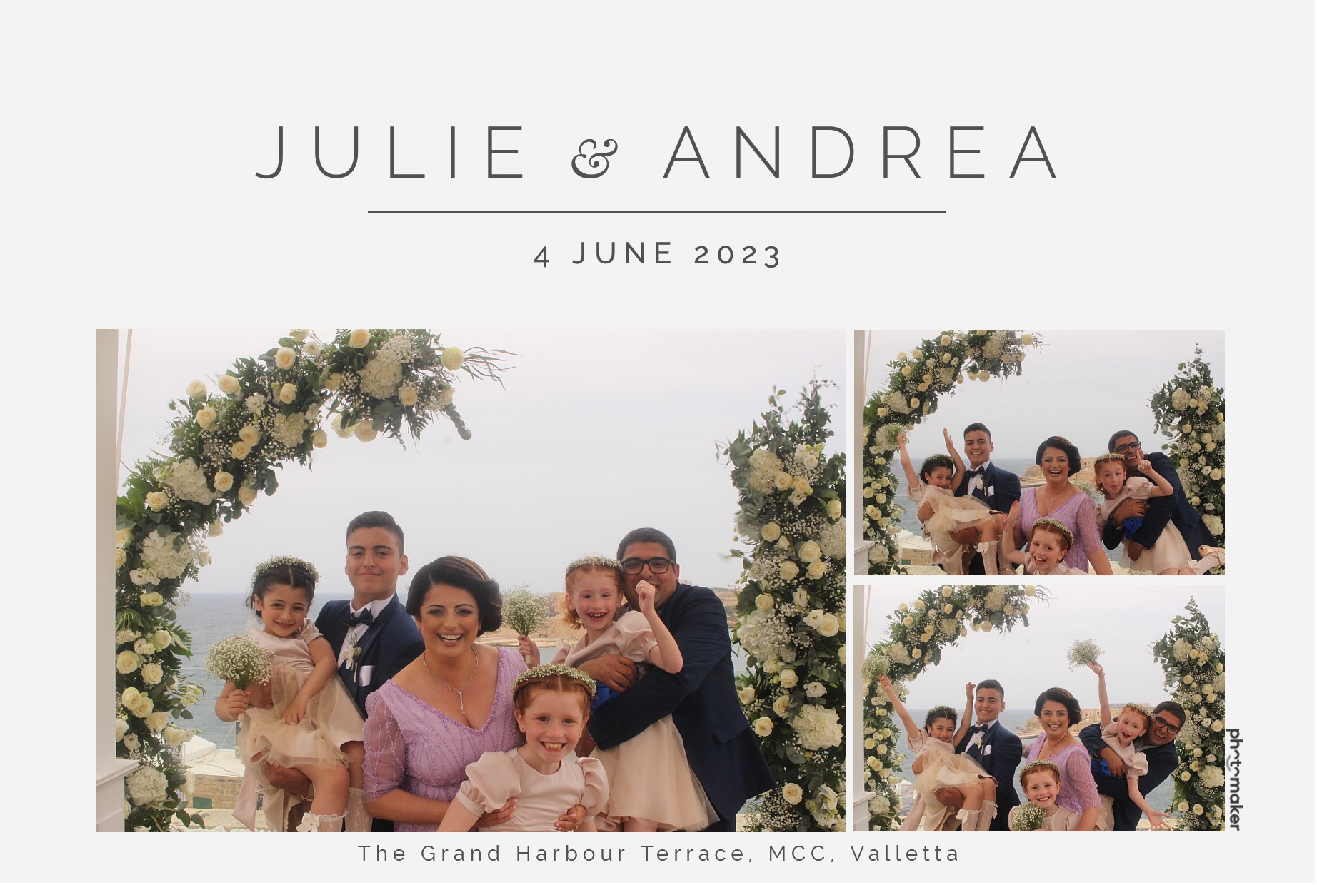 Julie & Andrea's Wedding | View more photos from the event at gallery.photomakerphotobooth.com.mt/u/PhotomakerMalta/Julie-Andreas-Wedding