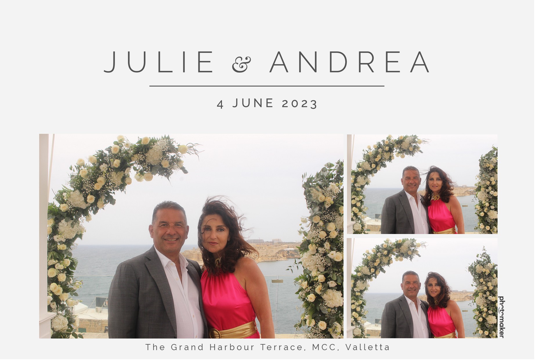 Julie & Andrea's Wedding | View more photos from the event at gallery.photomakerphotobooth.com.mt/u/PhotomakerMalta/Julie-Andreas-Wedding