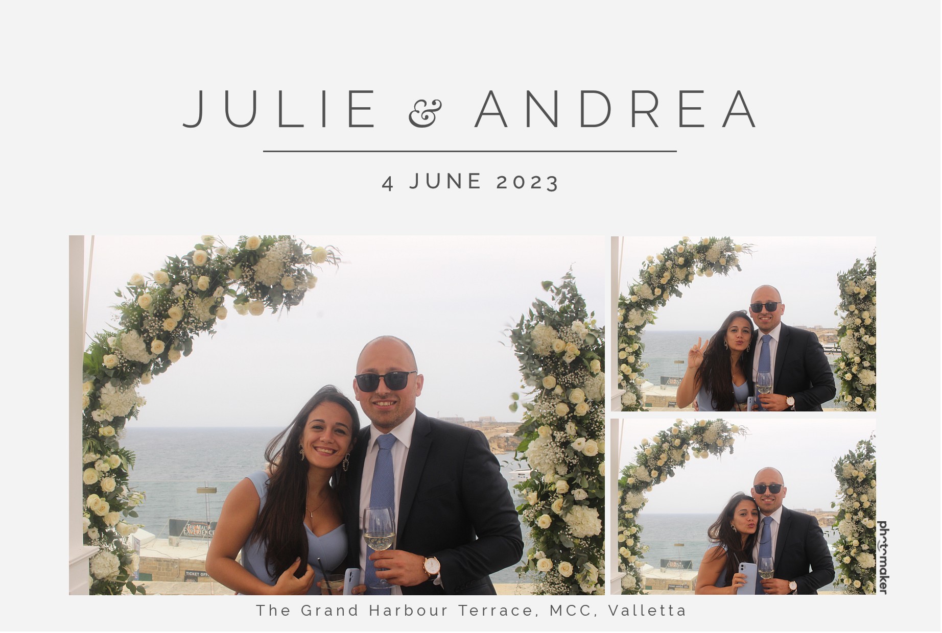 Julie & Andrea's Wedding | View more photos from the event at gallery.photomakerphotobooth.com.mt/u/PhotomakerMalta/Julie-Andreas-Wedding