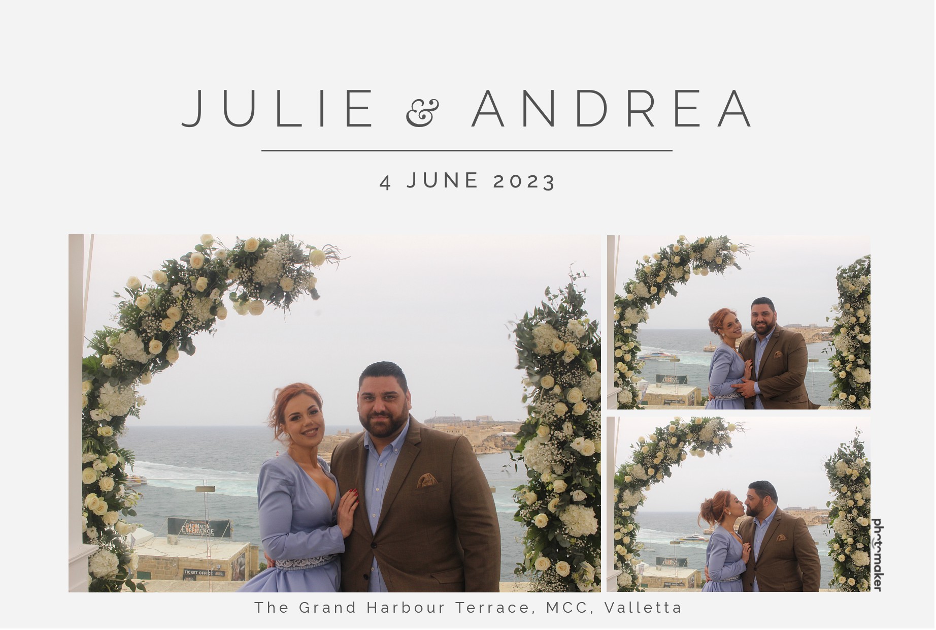 Julie & Andrea's Wedding | View more photos from the event at gallery.photomakerphotobooth.com.mt/u/PhotomakerMalta/Julie-Andreas-Wedding