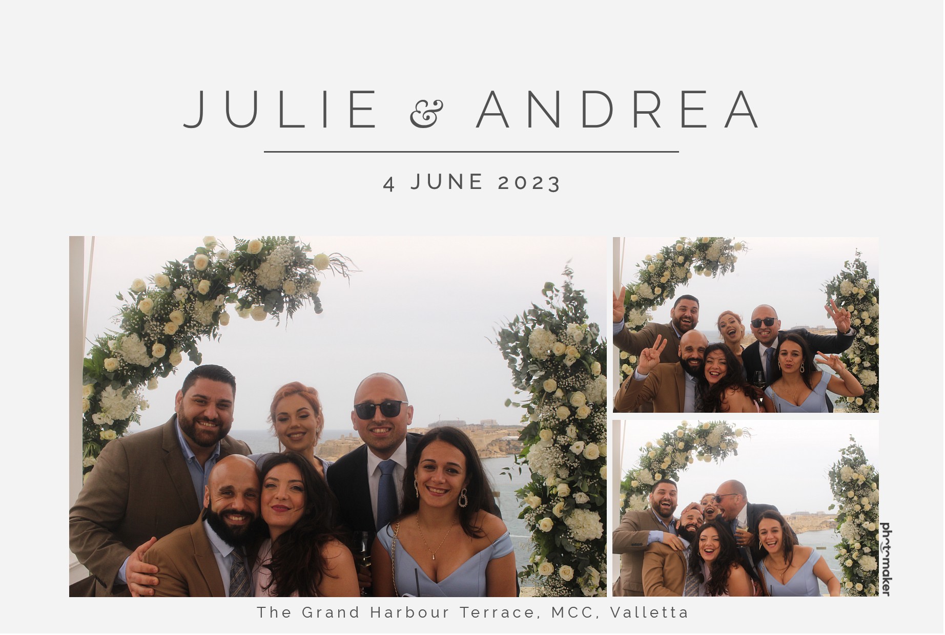Julie & Andrea's Wedding | View more photos from the event at gallery.photomakerphotobooth.com.mt/u/PhotomakerMalta/Julie-Andreas-Wedding