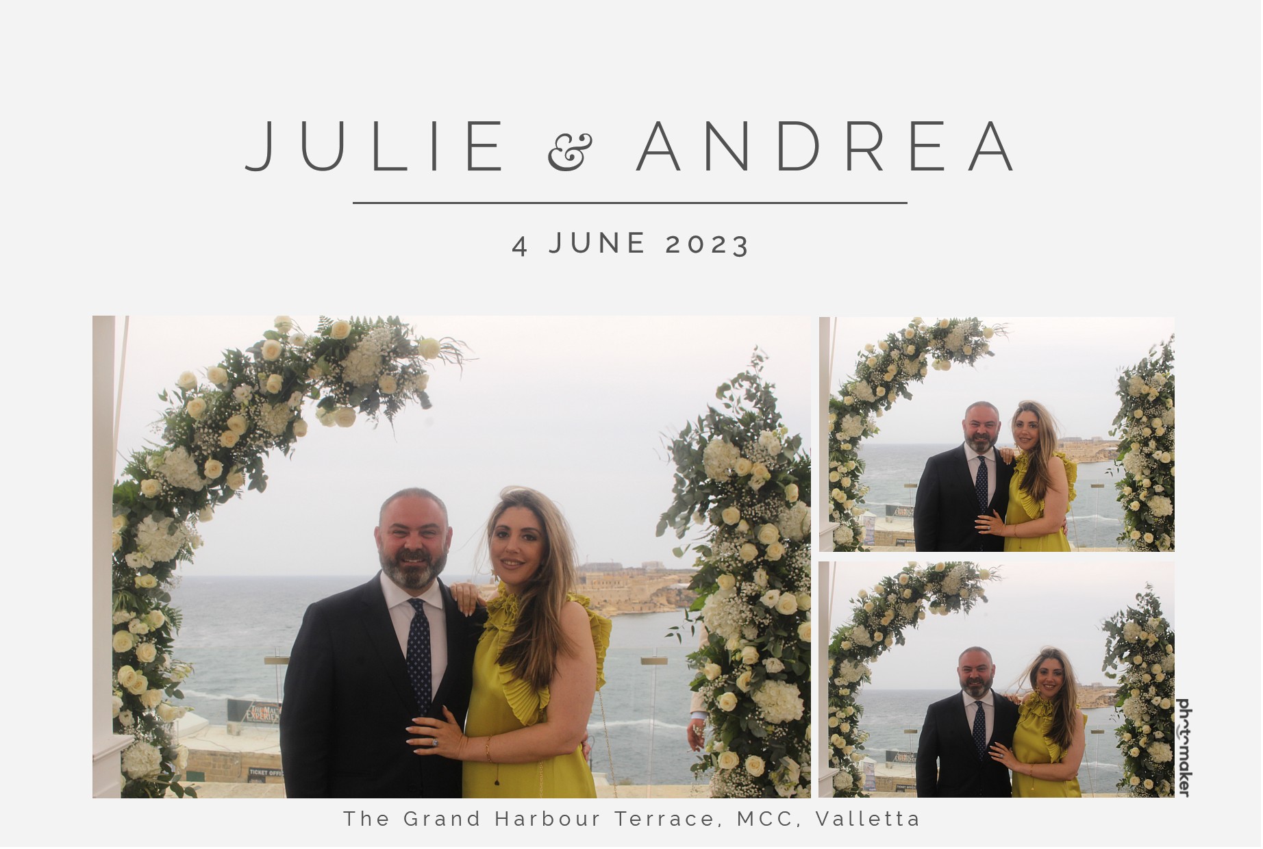 Julie & Andrea's Wedding | View more photos from the event at gallery.photomakerphotobooth.com.mt/u/PhotomakerMalta/Julie-Andreas-Wedding