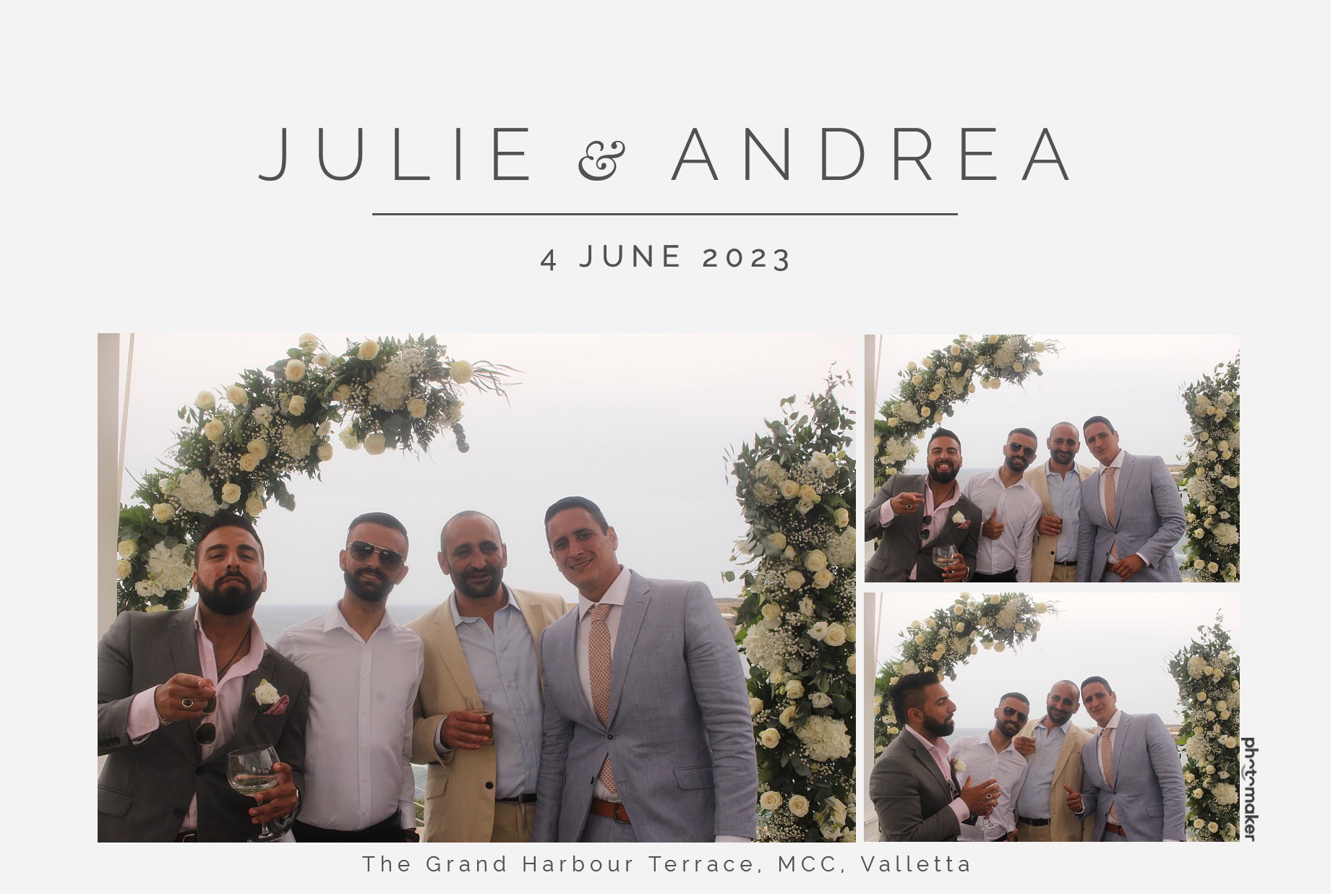 Julie & Andrea's Wedding | View more photos from the event at gallery.photomakerphotobooth.com.mt/u/PhotomakerMalta/Julie-Andreas-Wedding
