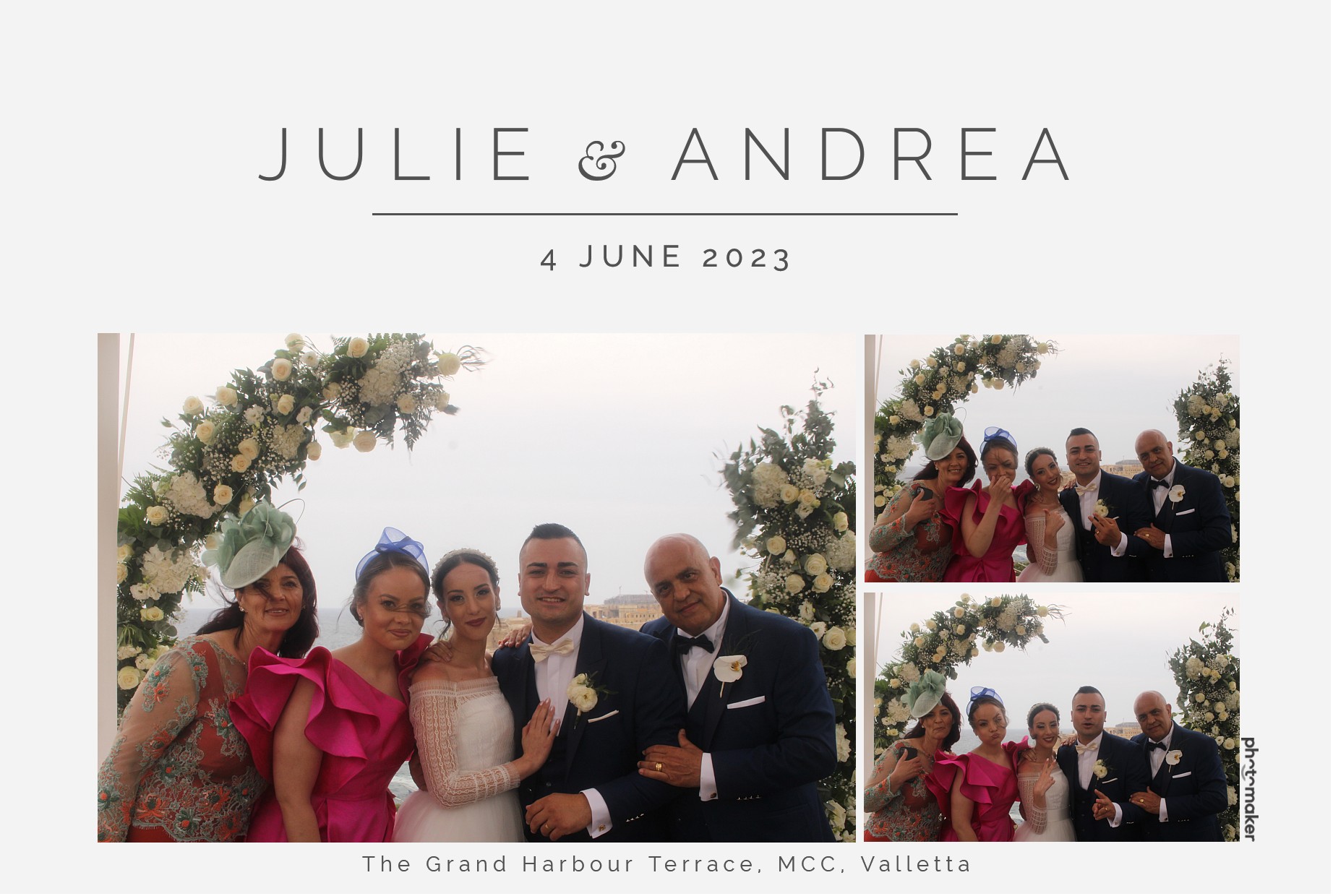 Julie & Andrea's Wedding | View more photos from the event at gallery.photomakerphotobooth.com.mt/u/PhotomakerMalta/Julie-Andreas-Wedding