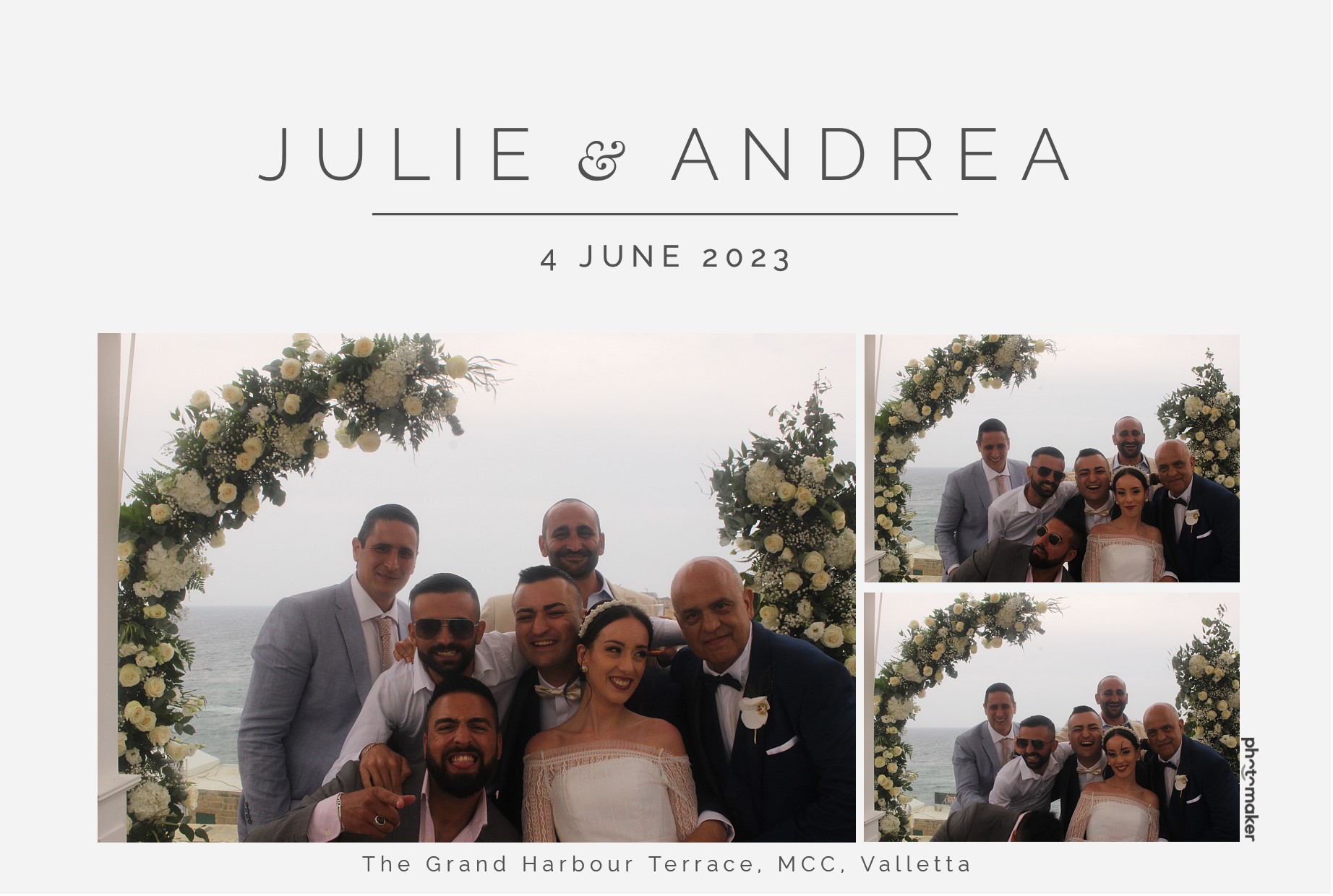 Julie & Andrea's Wedding | View more photos from the event at gallery.photomakerphotobooth.com.mt/u/PhotomakerMalta/Julie-Andreas-Wedding