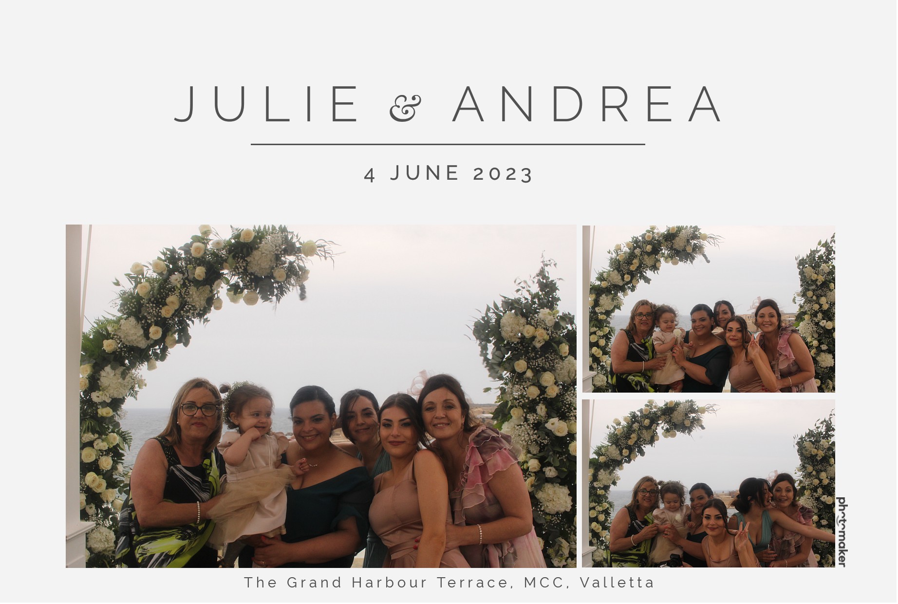Julie & Andrea's Wedding | View more photos from the event at gallery.photomakerphotobooth.com.mt/u/PhotomakerMalta/Julie-Andreas-Wedding