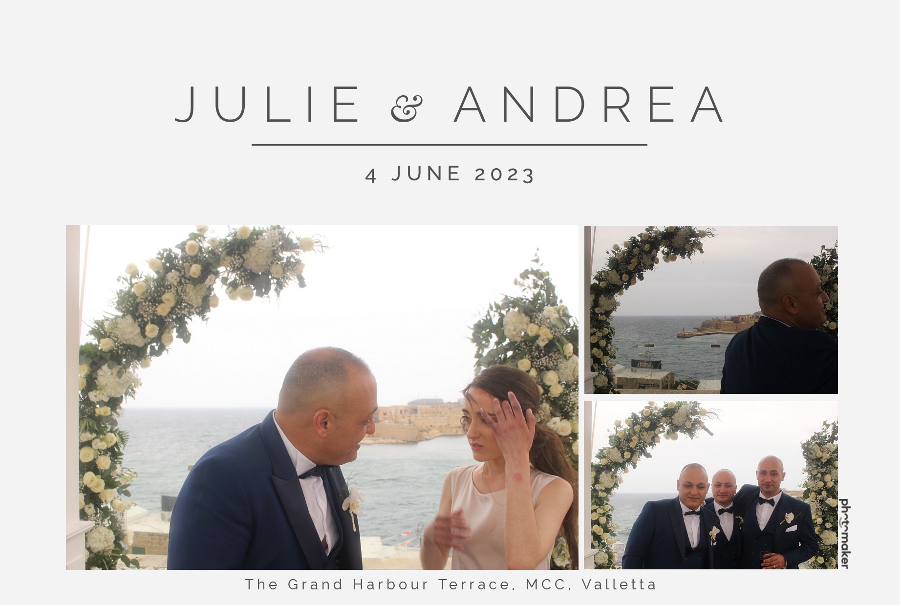 Julie & Andrea's Wedding | View more photos from the event at gallery.photomakerphotobooth.com.mt/u/PhotomakerMalta/Julie-Andreas-Wedding