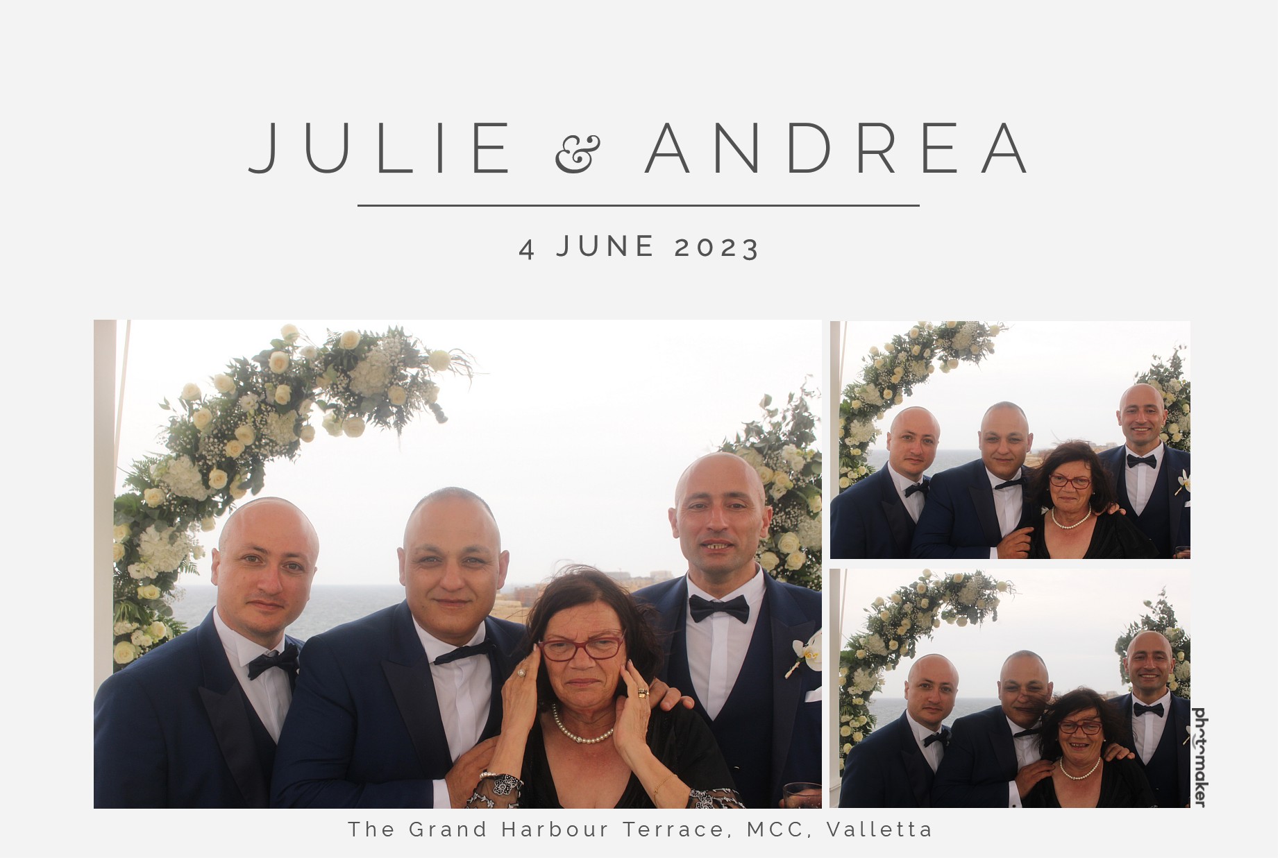 Julie & Andrea's Wedding | View more photos from the event at gallery.photomakerphotobooth.com.mt/u/PhotomakerMalta/Julie-Andreas-Wedding