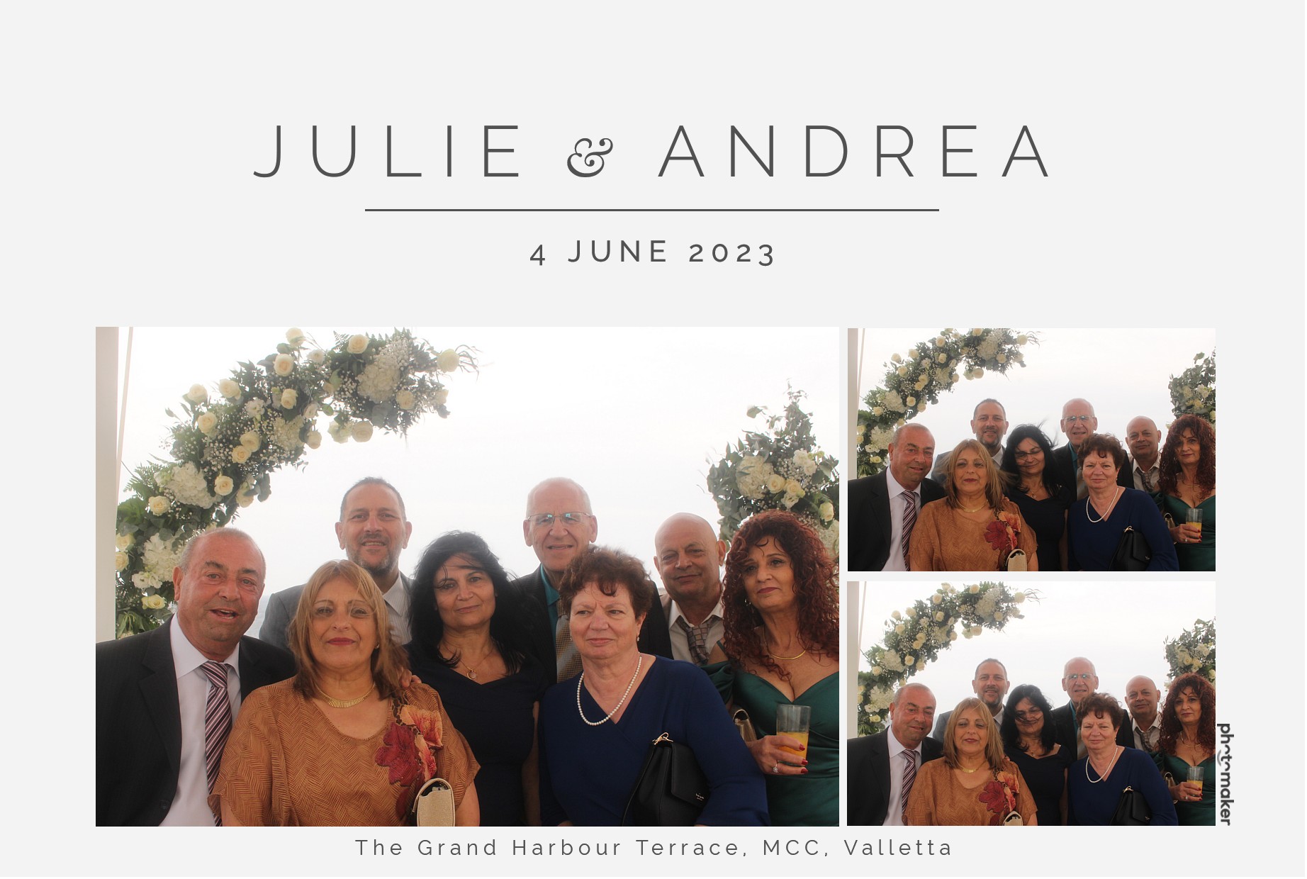 Julie & Andrea's Wedding | View more photos from the event at gallery.photomakerphotobooth.com.mt/u/PhotomakerMalta/Julie-Andreas-Wedding