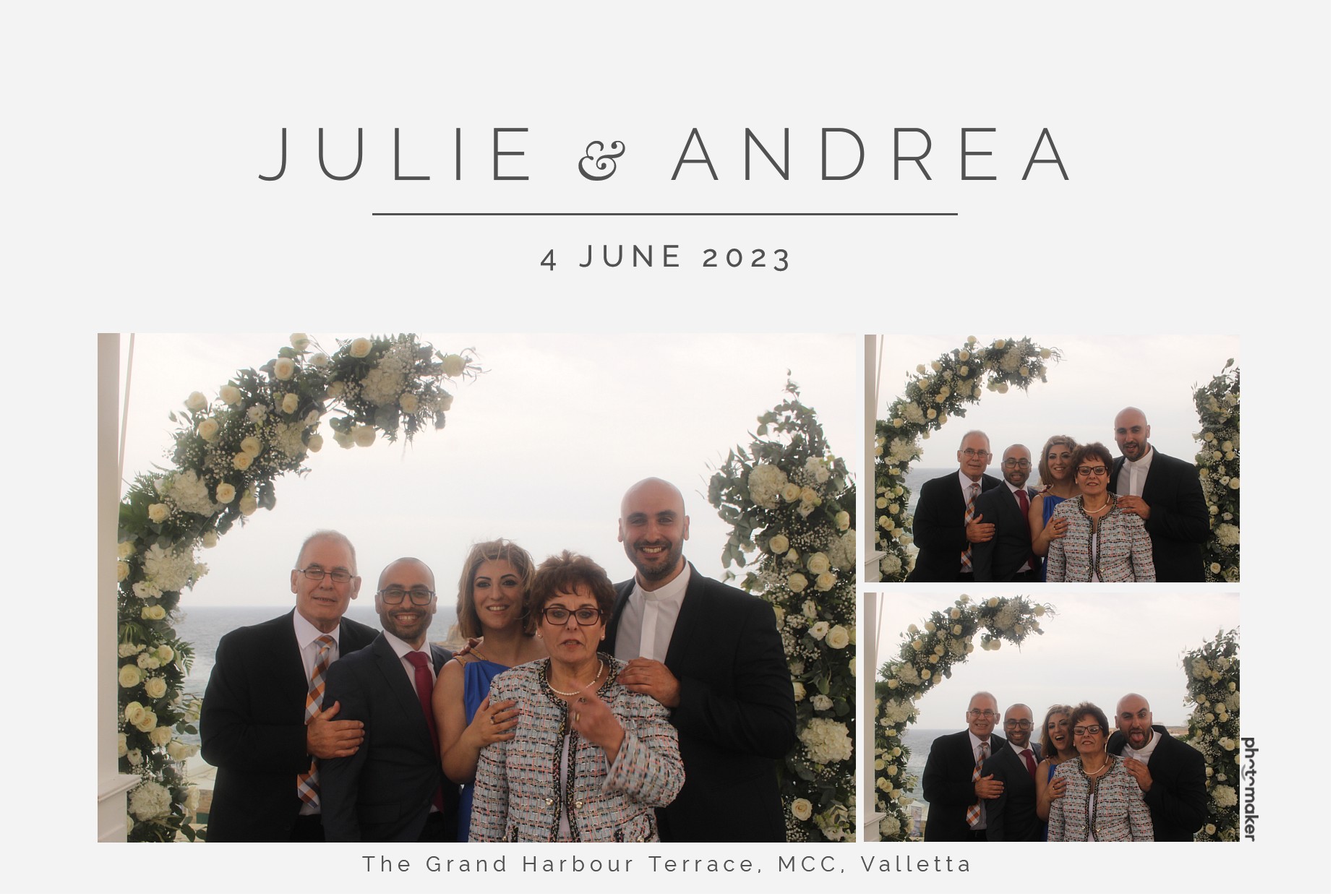 Julie & Andrea's Wedding | View more photos from the event at gallery.photomakerphotobooth.com.mt/u/PhotomakerMalta/Julie-Andreas-Wedding