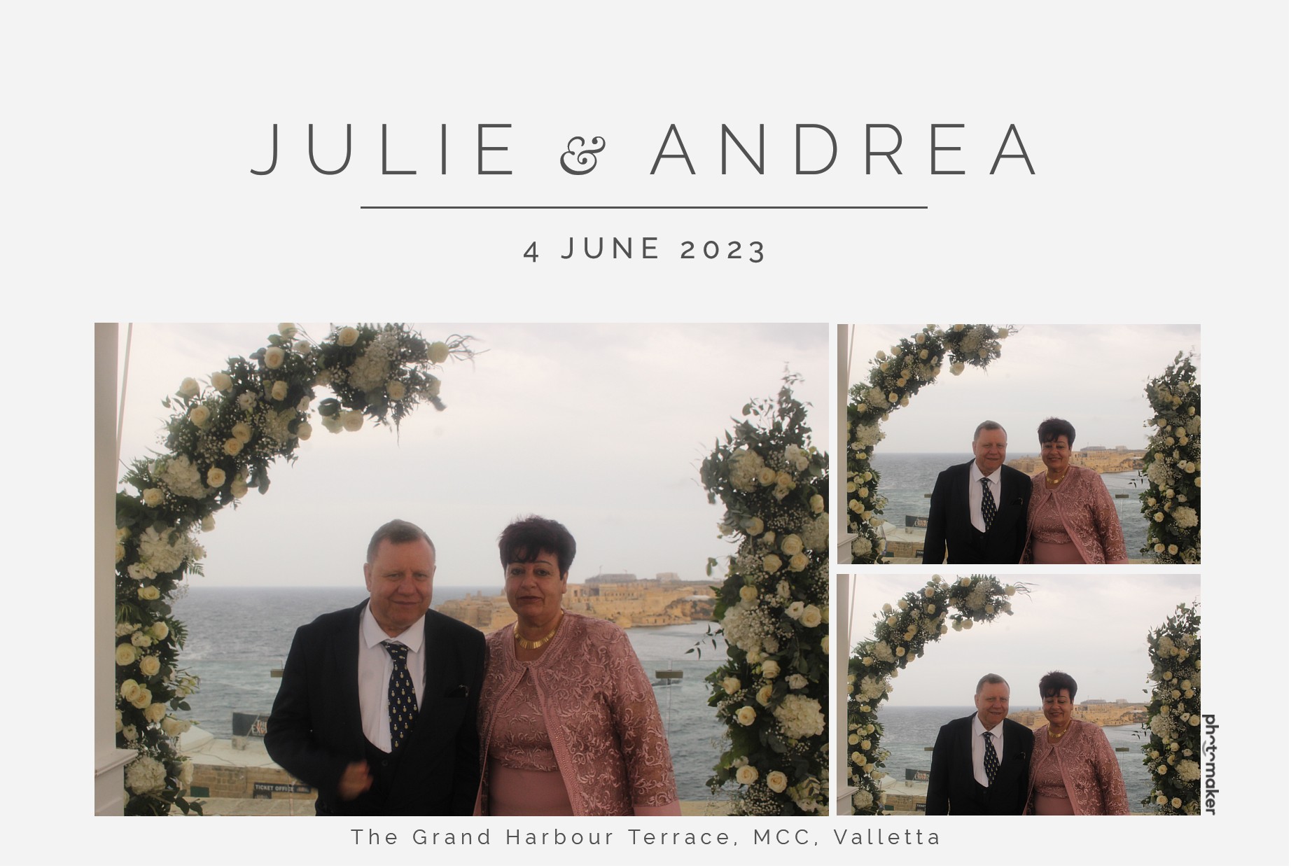 Julie & Andrea's Wedding | View more photos from the event at gallery.photomakerphotobooth.com.mt/u/PhotomakerMalta/Julie-Andreas-Wedding
