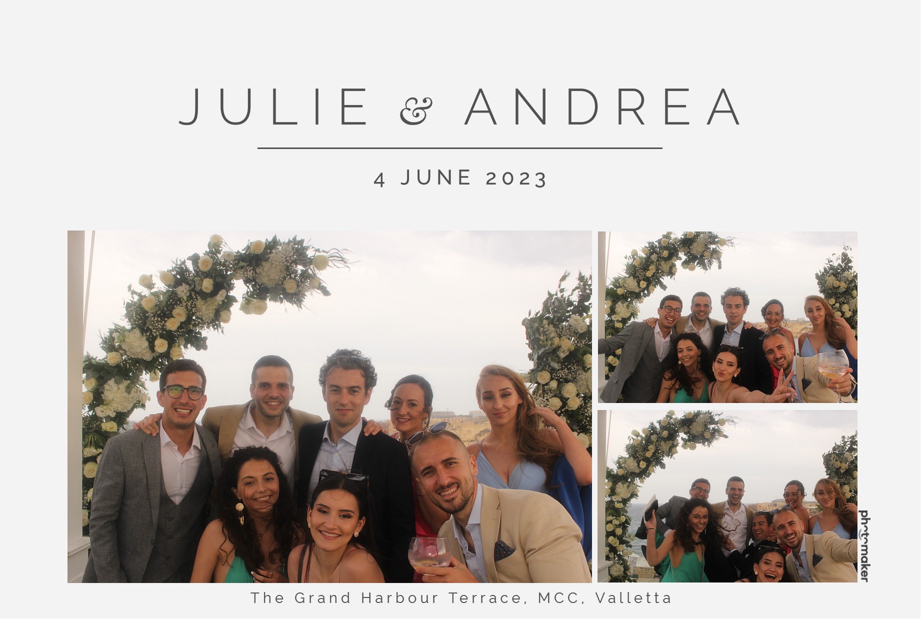 Julie & Andrea's Wedding | View more photos from the event at gallery.photomakerphotobooth.com.mt/u/PhotomakerMalta/Julie-Andreas-Wedding