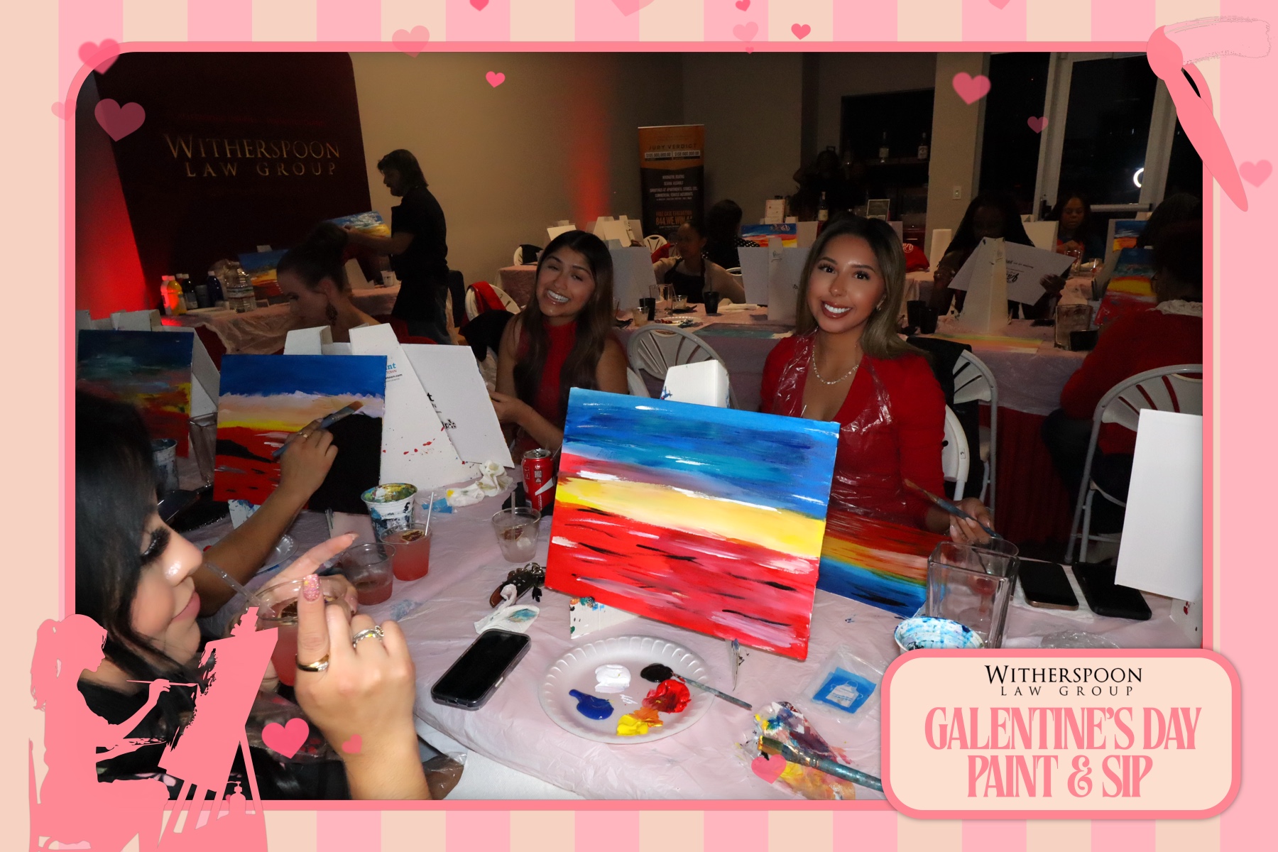 Galentine's Day:  Paint & Sip Party | View more photos from the event at gallery.rckapturedmemories.com/u/RCKapturedMemories/Galentines-Day-Paint-Sip-Party