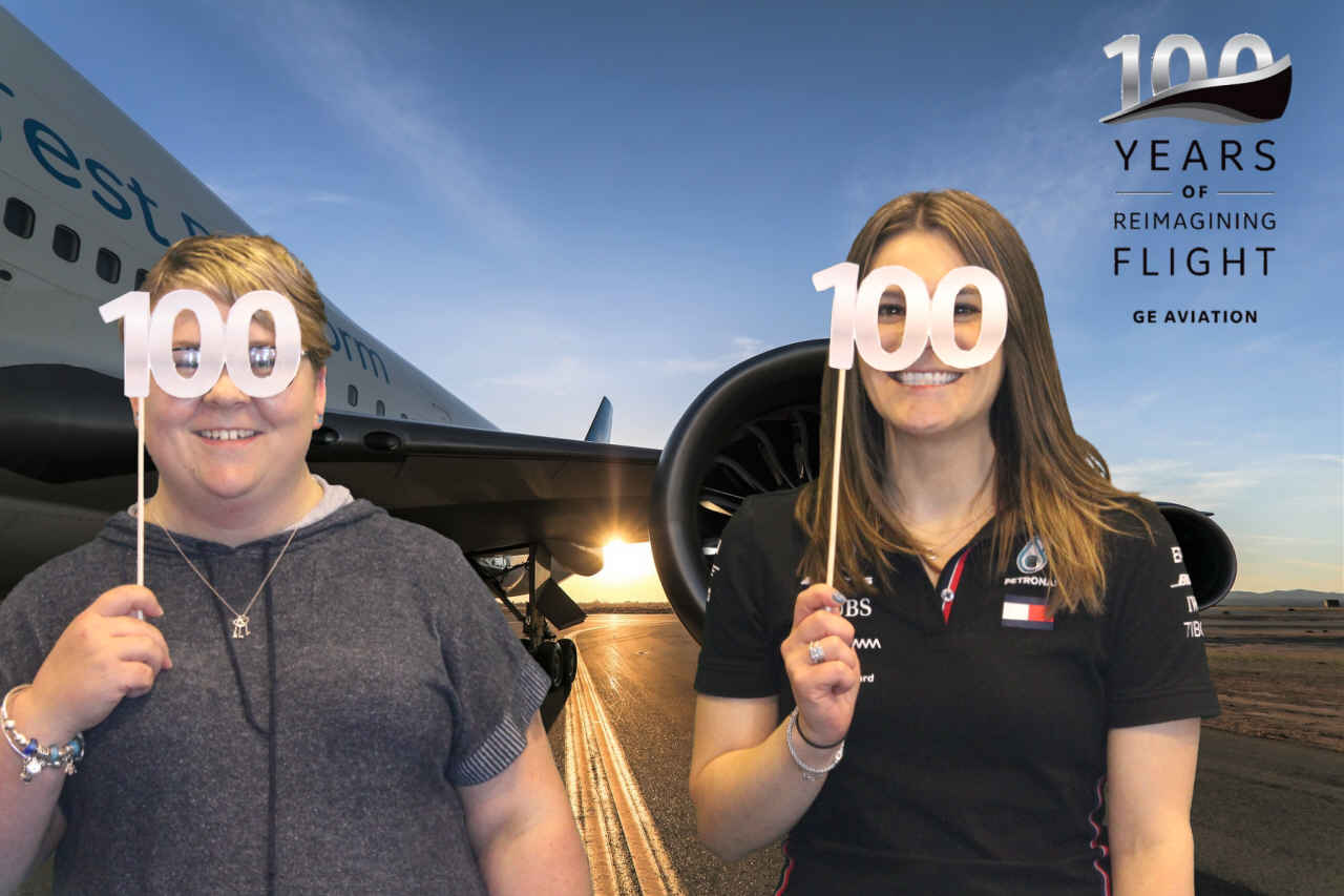 GE 100 Years in Aviation  | View more photos from the event at gallery.saycheesephotobooth.com/u/SayCheesePhotoBooth/GE-100-Years-in-Aviation
