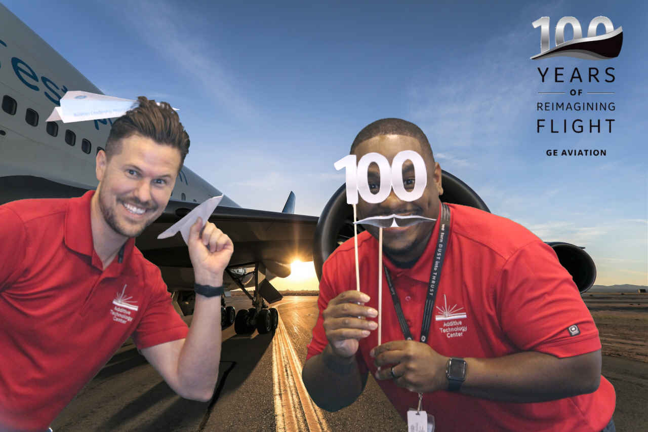 GE 100 Years in Aviation  | View more photos from the event at gallery.saycheesephotobooth.com/u/SayCheesePhotoBooth/GE-100-Years-in-Aviation