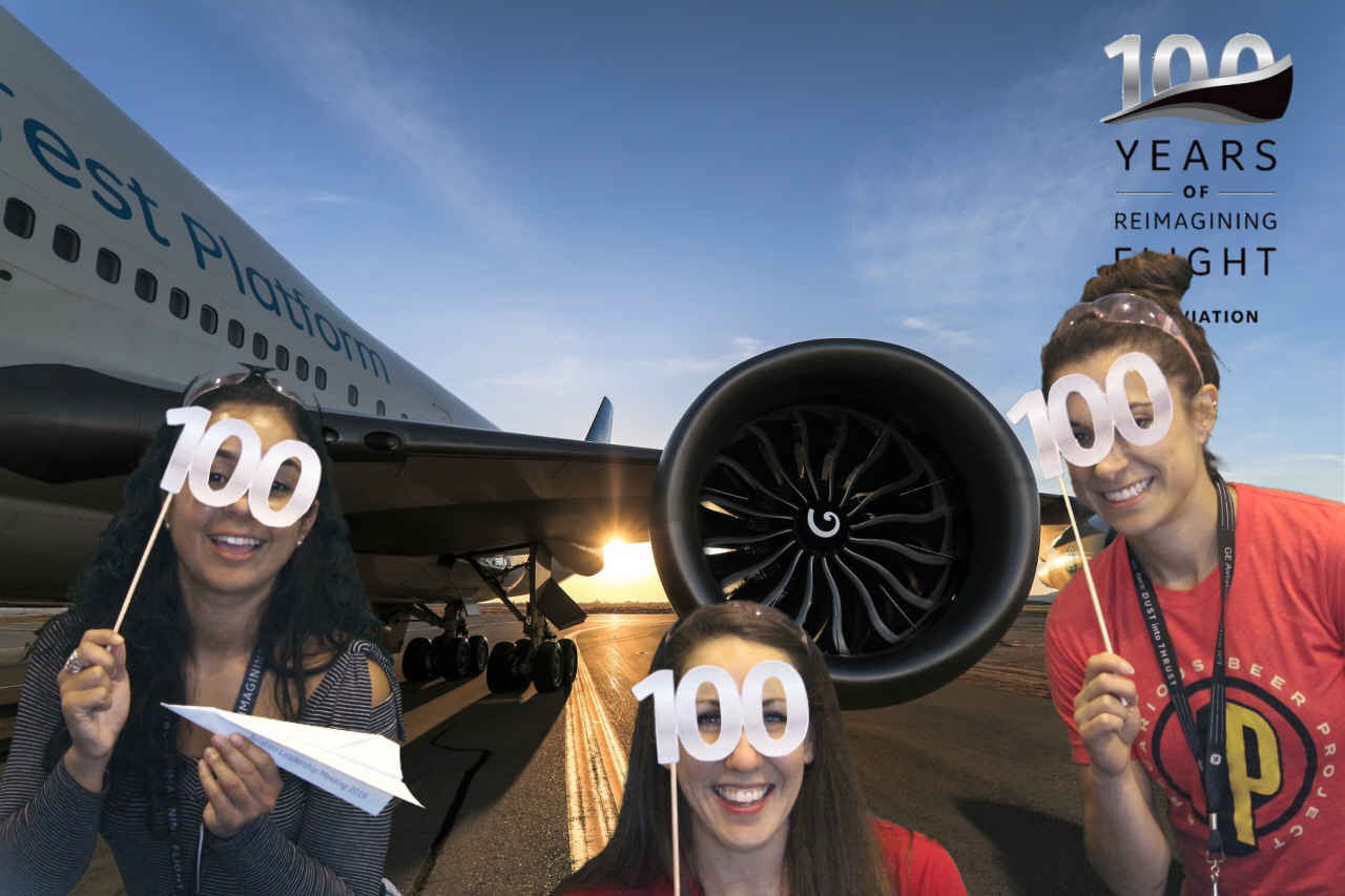GE 100 Years in Aviation  | View more photos from the event at gallery.saycheesephotobooth.com/u/SayCheesePhotoBooth/GE-100-Years-in-Aviation