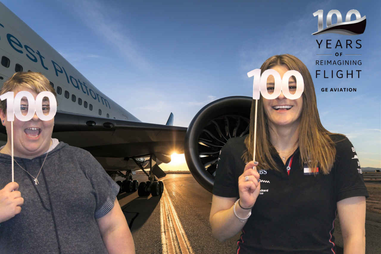 GE 100 Years in Aviation  | View more photos from the event at gallery.saycheesephotobooth.com/u/SayCheesePhotoBooth/GE-100-Years-in-Aviation