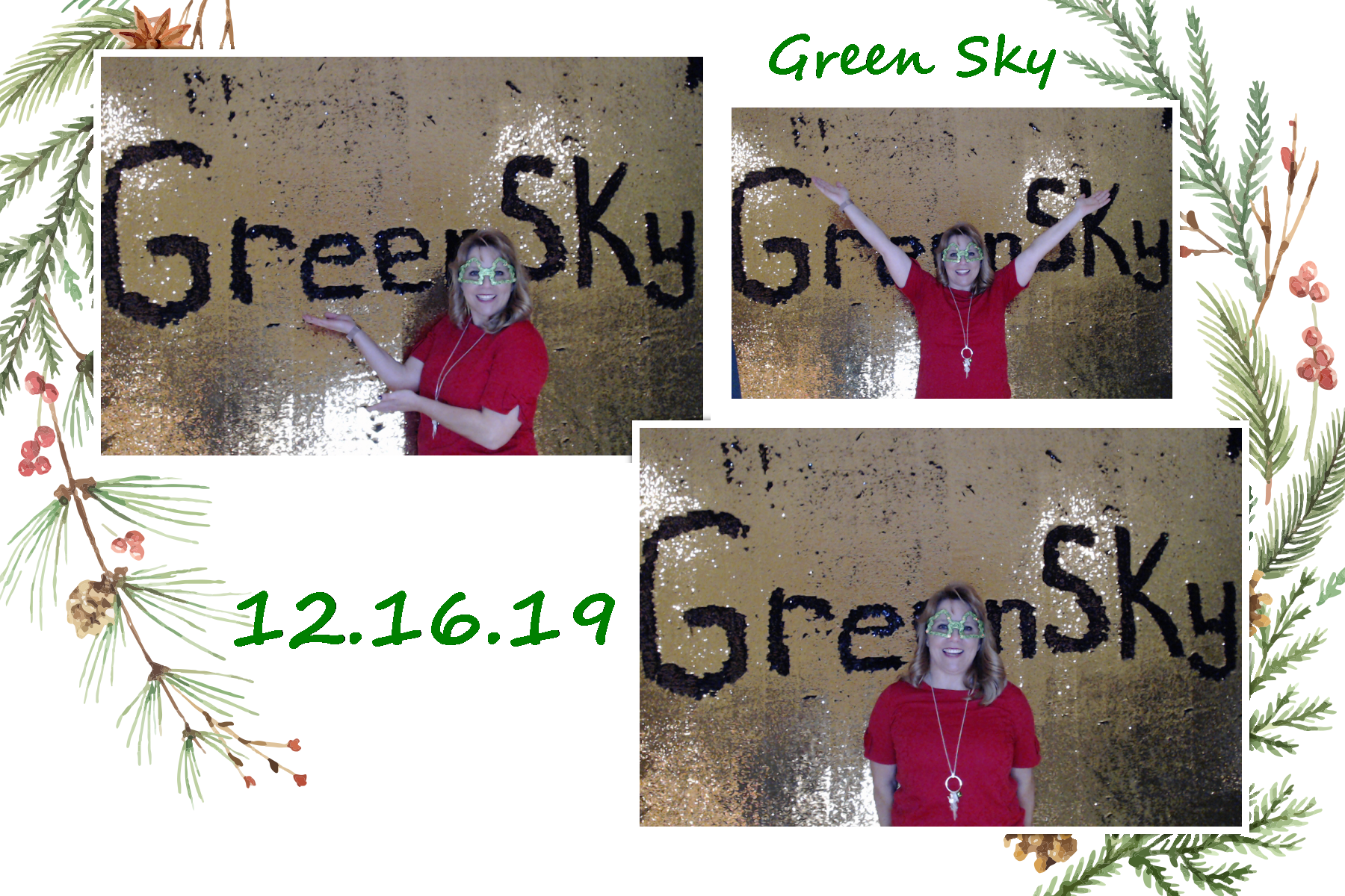 Green Sky Holiday Party  | View more photos from the event at gallery.saycheesephotobooth.com/u/SayCheesePhotoBooth/Green-Sky-Holiday-Party