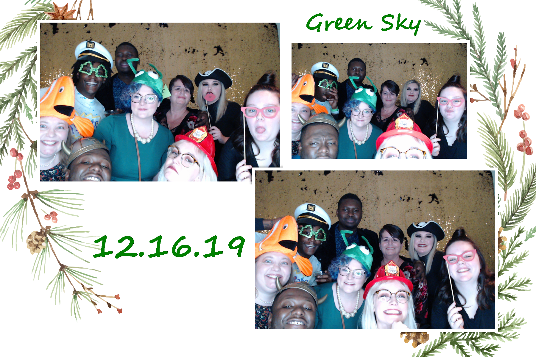 Green Sky Holiday Party  | View more photos from the event at gallery.saycheesephotobooth.com/u/SayCheesePhotoBooth/Green-Sky-Holiday-Party