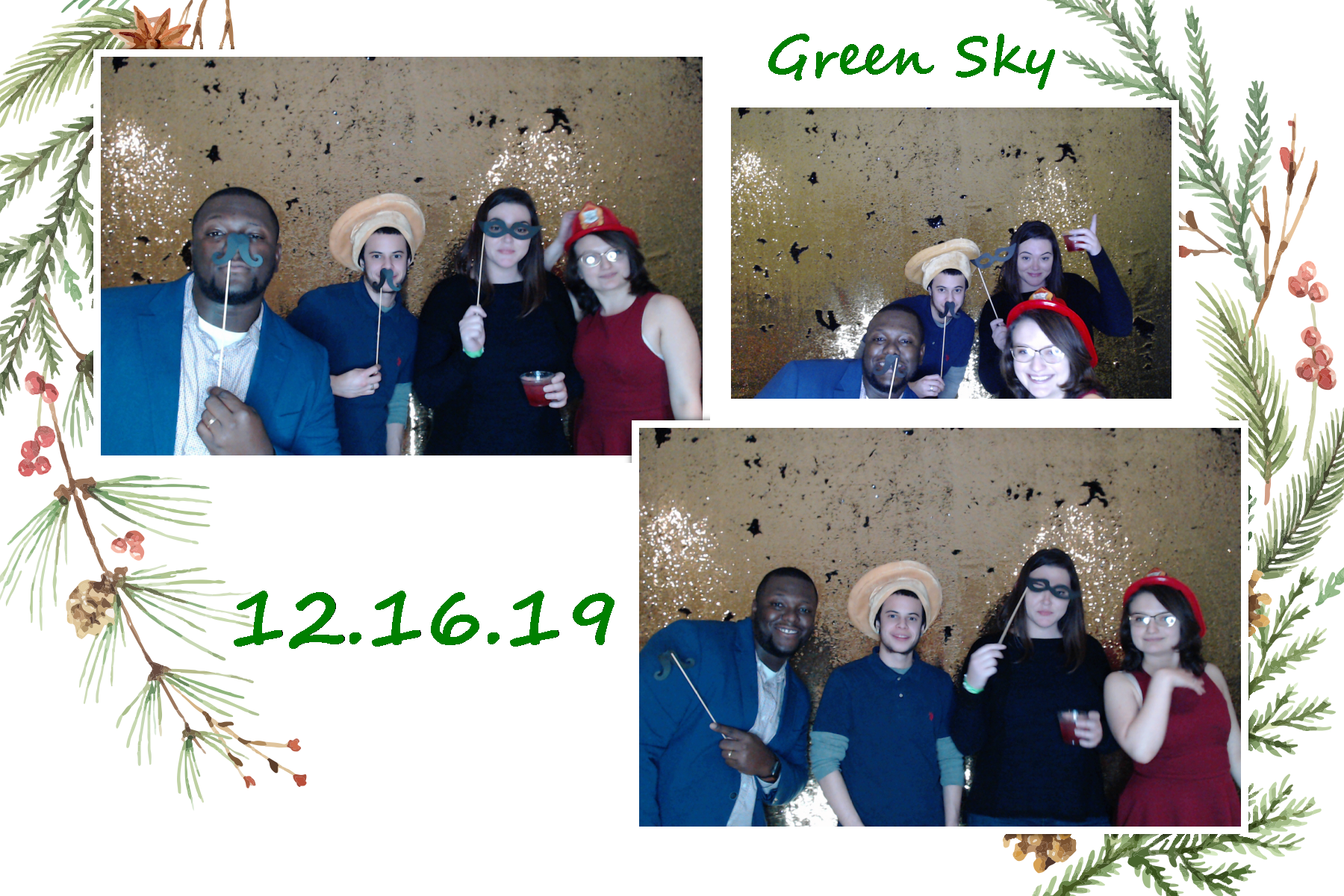 Green Sky Holiday Party  | View more photos from the event at gallery.saycheesephotobooth.com/u/SayCheesePhotoBooth/Green-Sky-Holiday-Party