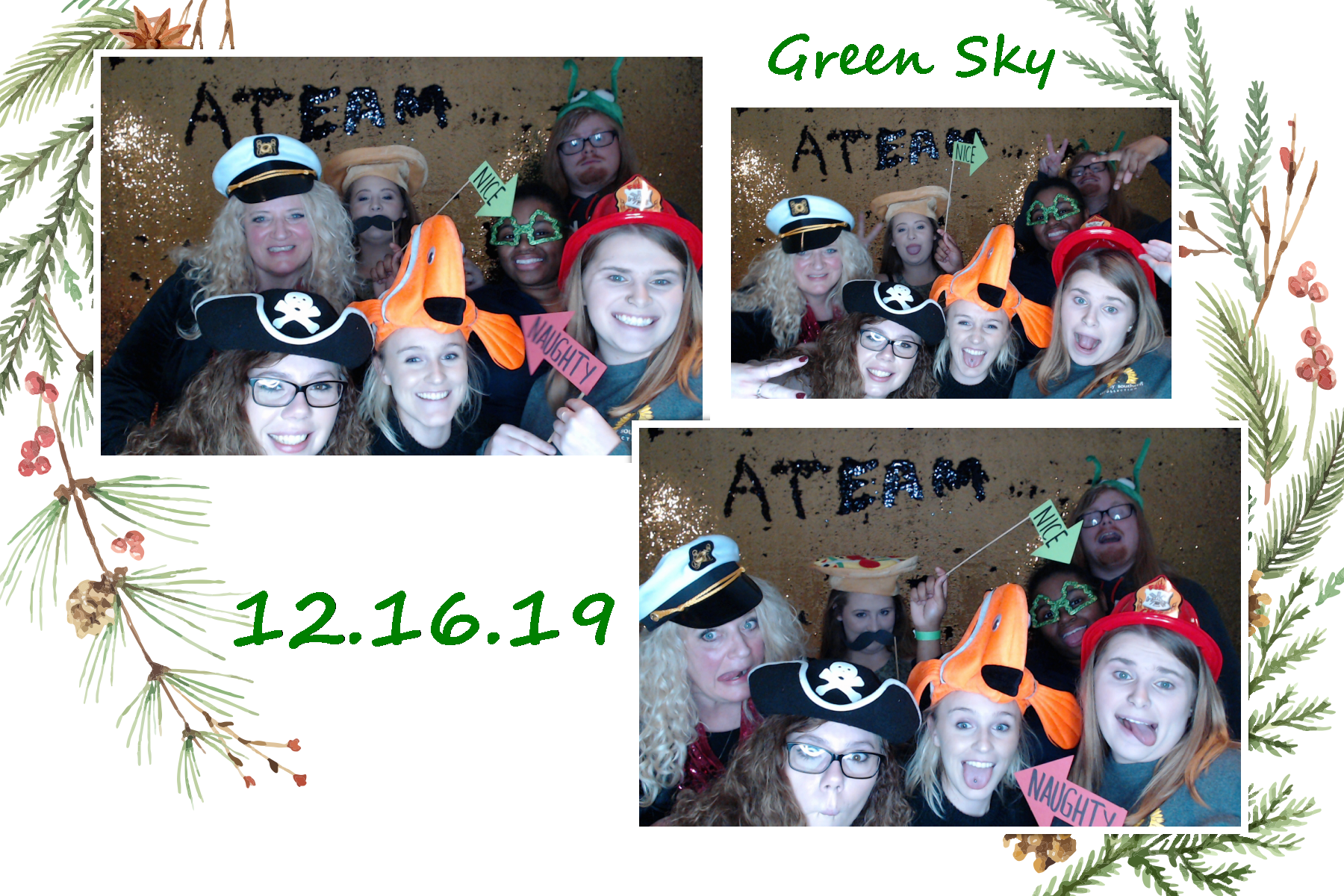 Green Sky Holiday Party  | View more photos from the event at gallery.saycheesephotobooth.com/u/SayCheesePhotoBooth/Green-Sky-Holiday-Party