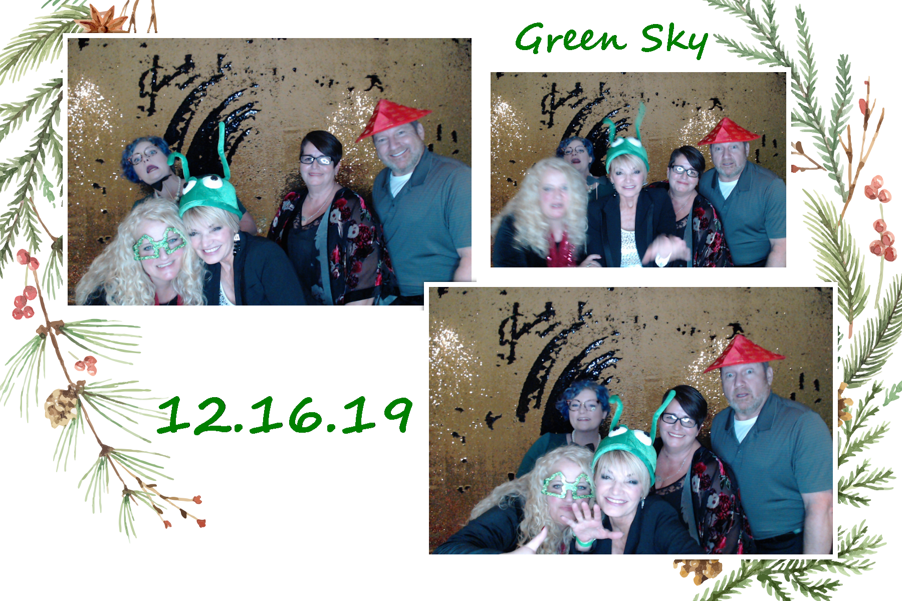 Green Sky Holiday Party  | View more photos from the event at gallery.saycheesephotobooth.com/u/SayCheesePhotoBooth/Green-Sky-Holiday-Party