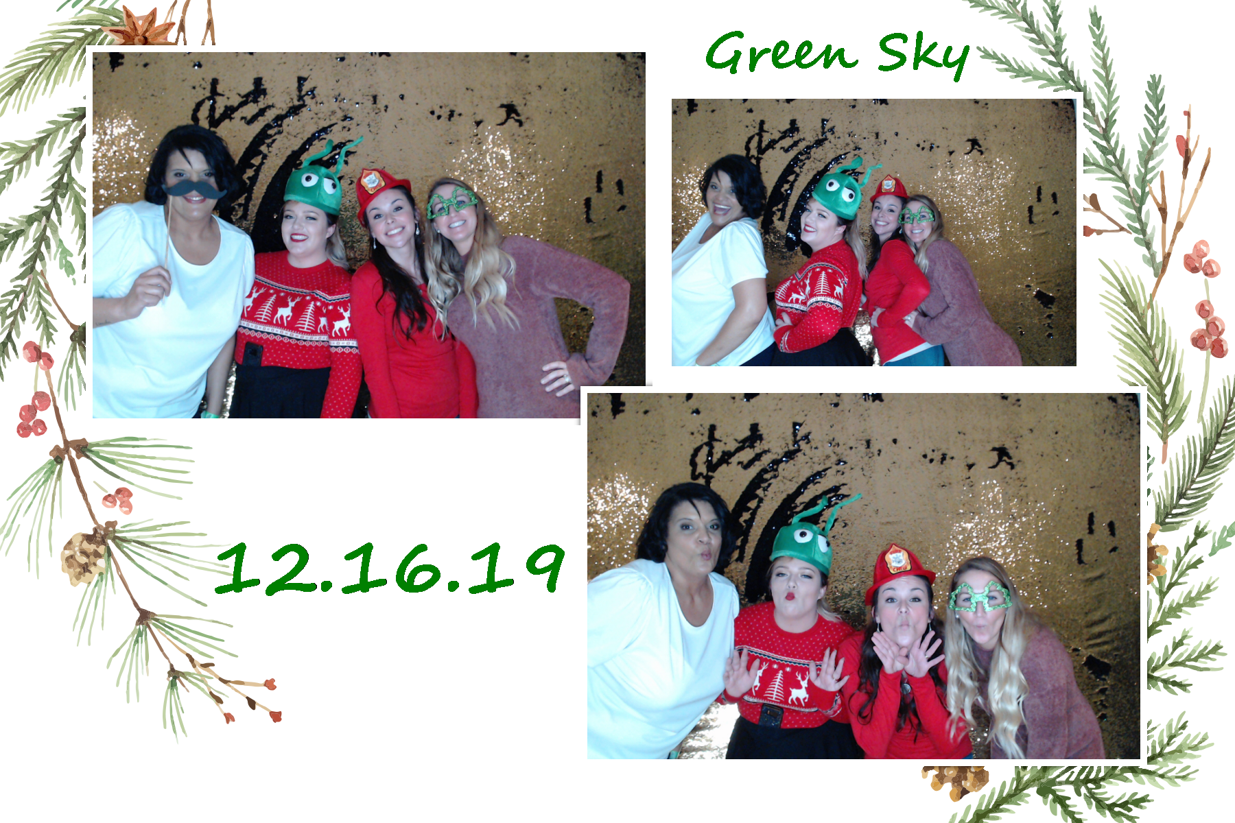 Green Sky Holiday Party  | View more photos from the event at gallery.saycheesephotobooth.com/u/SayCheesePhotoBooth/Green-Sky-Holiday-Party