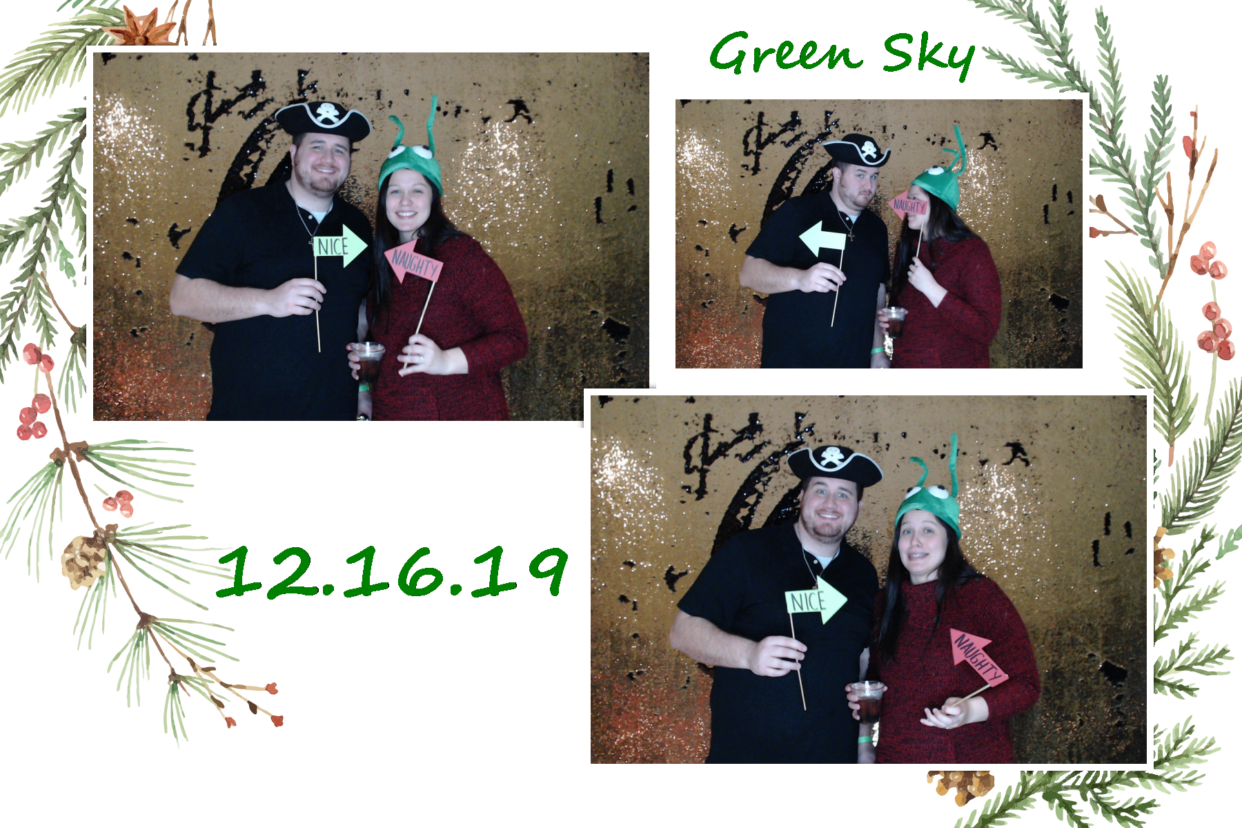 Green Sky Holiday Party  | View more photos from the event at gallery.saycheesephotobooth.com/u/SayCheesePhotoBooth/Green-Sky-Holiday-Party