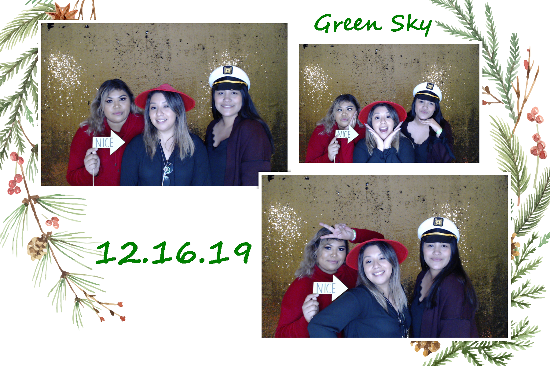 Green Sky Holiday Party  | View more photos from the event at gallery.saycheesephotobooth.com/u/SayCheesePhotoBooth/Green-Sky-Holiday-Party