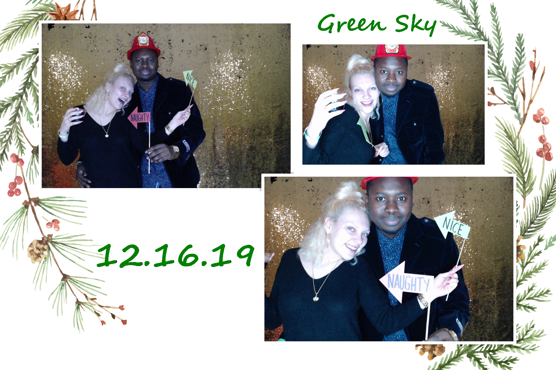 Green Sky Holiday Party  | View more photos from the event at gallery.saycheesephotobooth.com/u/SayCheesePhotoBooth/Green-Sky-Holiday-Party