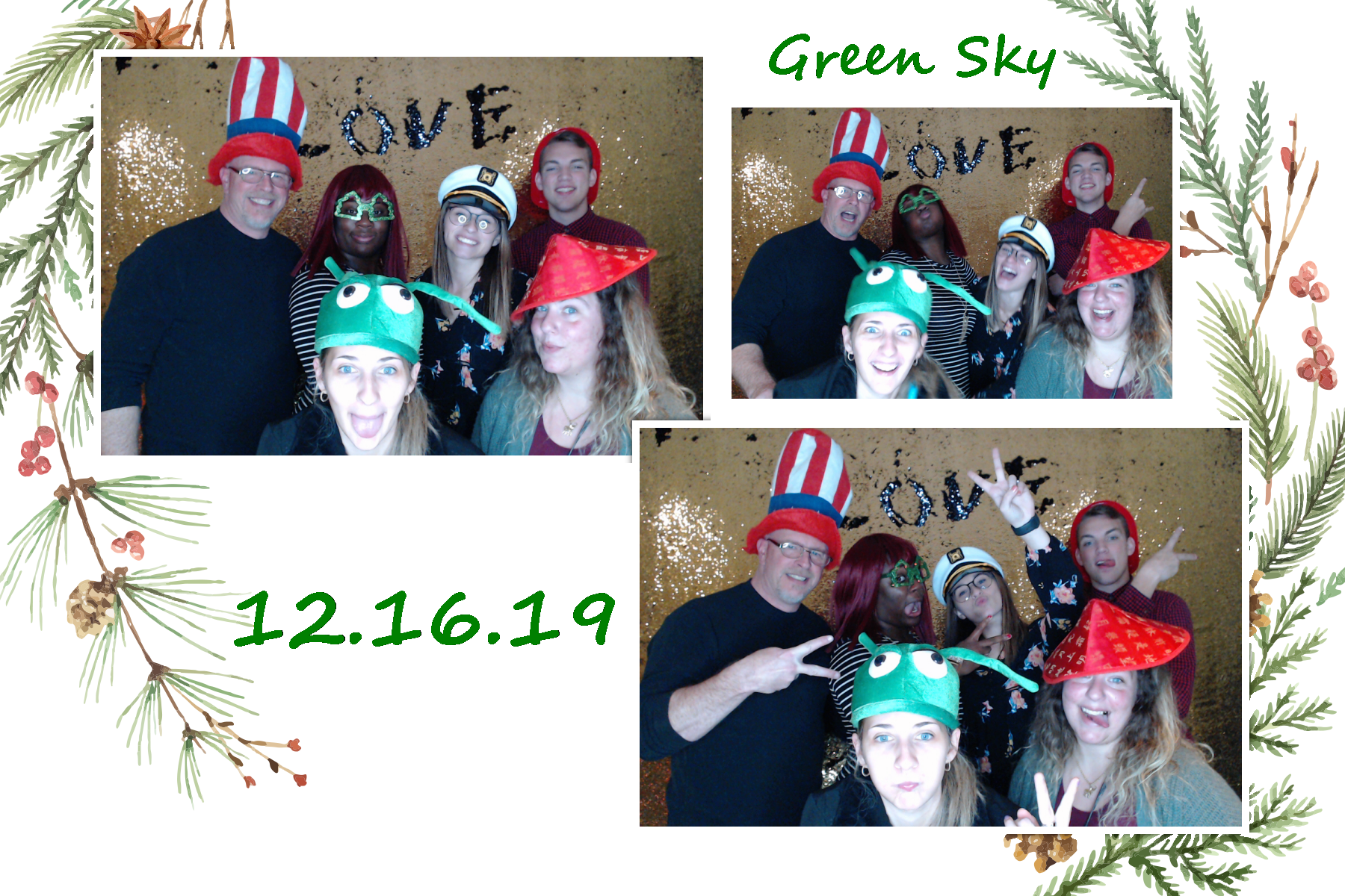 Green Sky Holiday Party  | View more photos from the event at gallery.saycheesephotobooth.com/u/SayCheesePhotoBooth/Green-Sky-Holiday-Party
