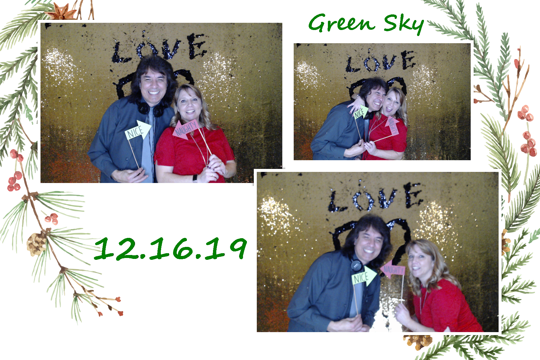 Green Sky Holiday Party  | View more photos from the event at gallery.saycheesephotobooth.com/u/SayCheesePhotoBooth/Green-Sky-Holiday-Party