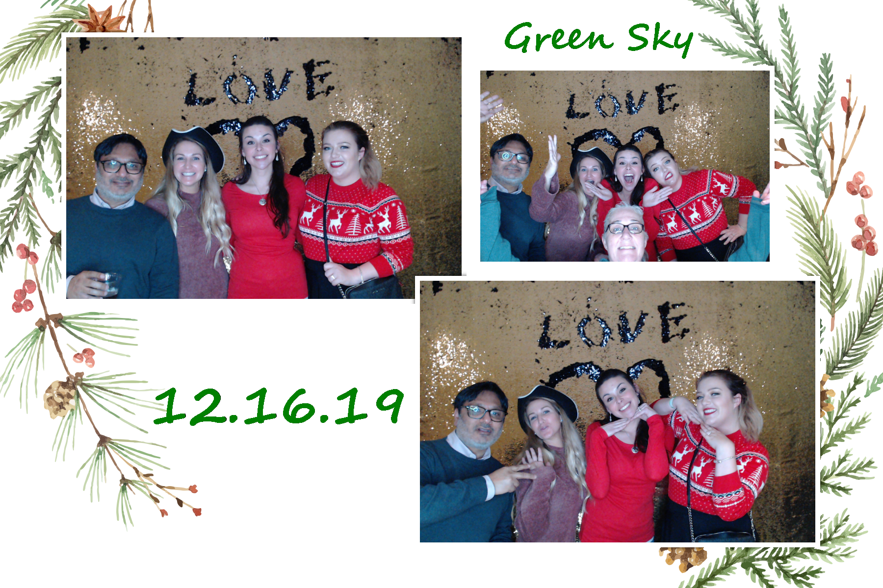 Green Sky Holiday Party  | View more photos from the event at gallery.saycheesephotobooth.com/u/SayCheesePhotoBooth/Green-Sky-Holiday-Party