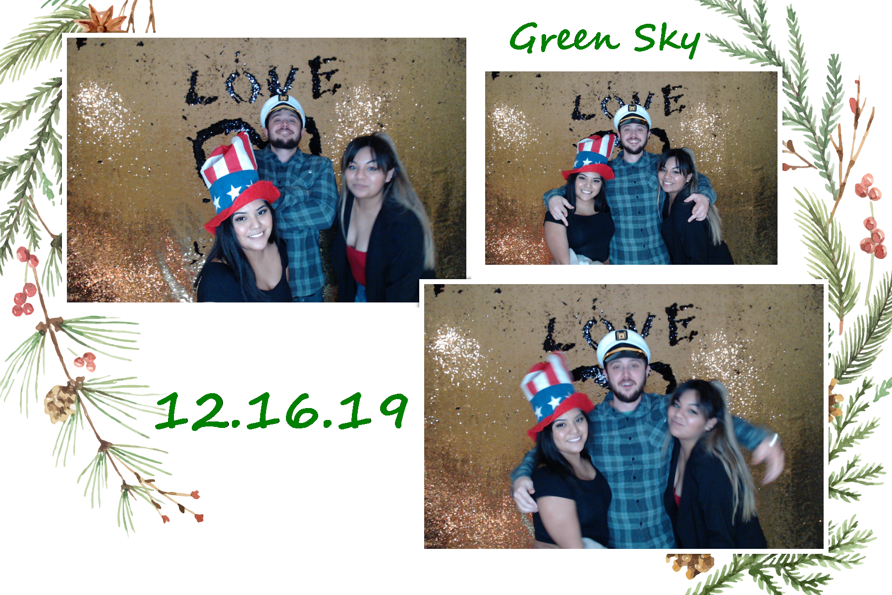 Green Sky Holiday Party  | View more photos from the event at gallery.saycheesephotobooth.com/u/SayCheesePhotoBooth/Green-Sky-Holiday-Party