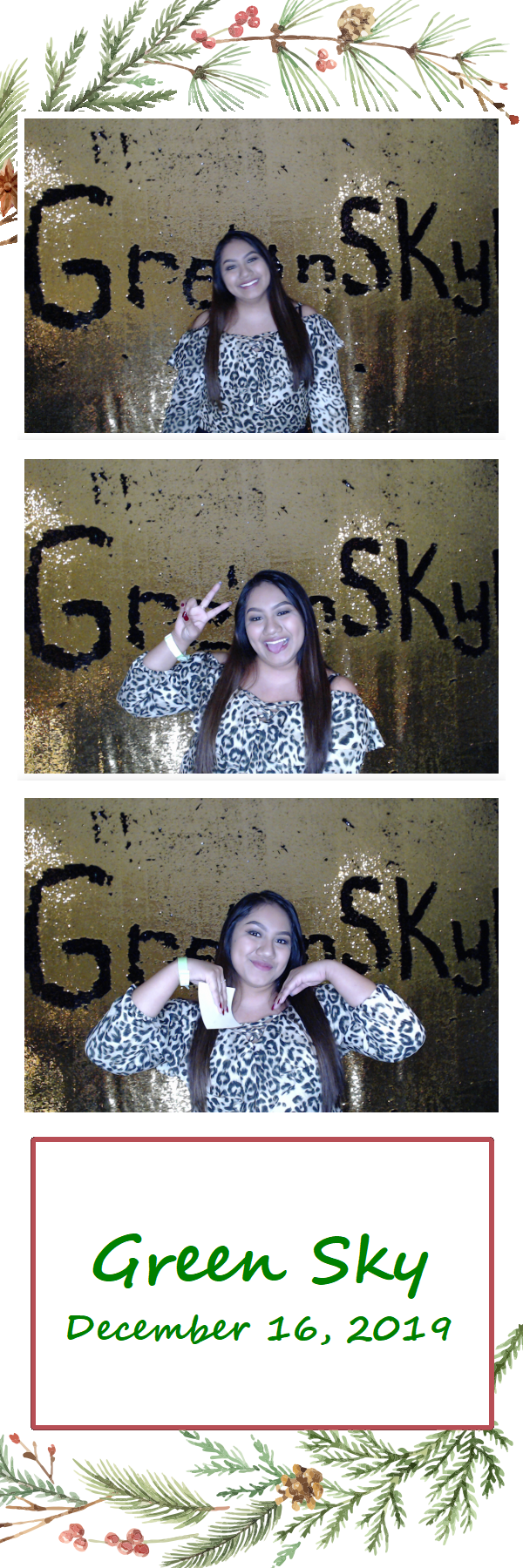 Green Sky Holiday Party  | View more photos from the event at gallery.saycheesephotobooth.com/u/SayCheesePhotoBooth/Green-Sky-Holiday-Party